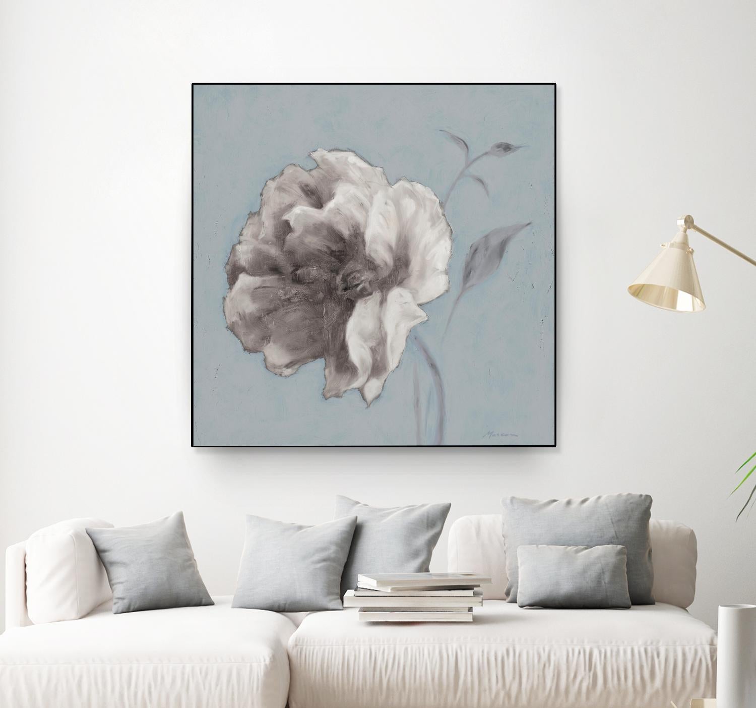 FLORAL SYMPOSIUM II by JUIANNE MARCOUX on GIANT ART - blue floral floral