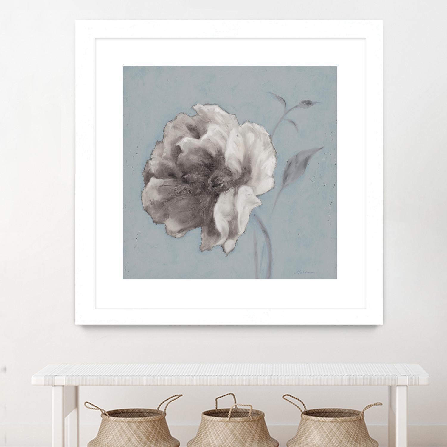 FLORAL SYMPOSIUM II by JUIANNE MARCOUX on GIANT ART - blue floral floral