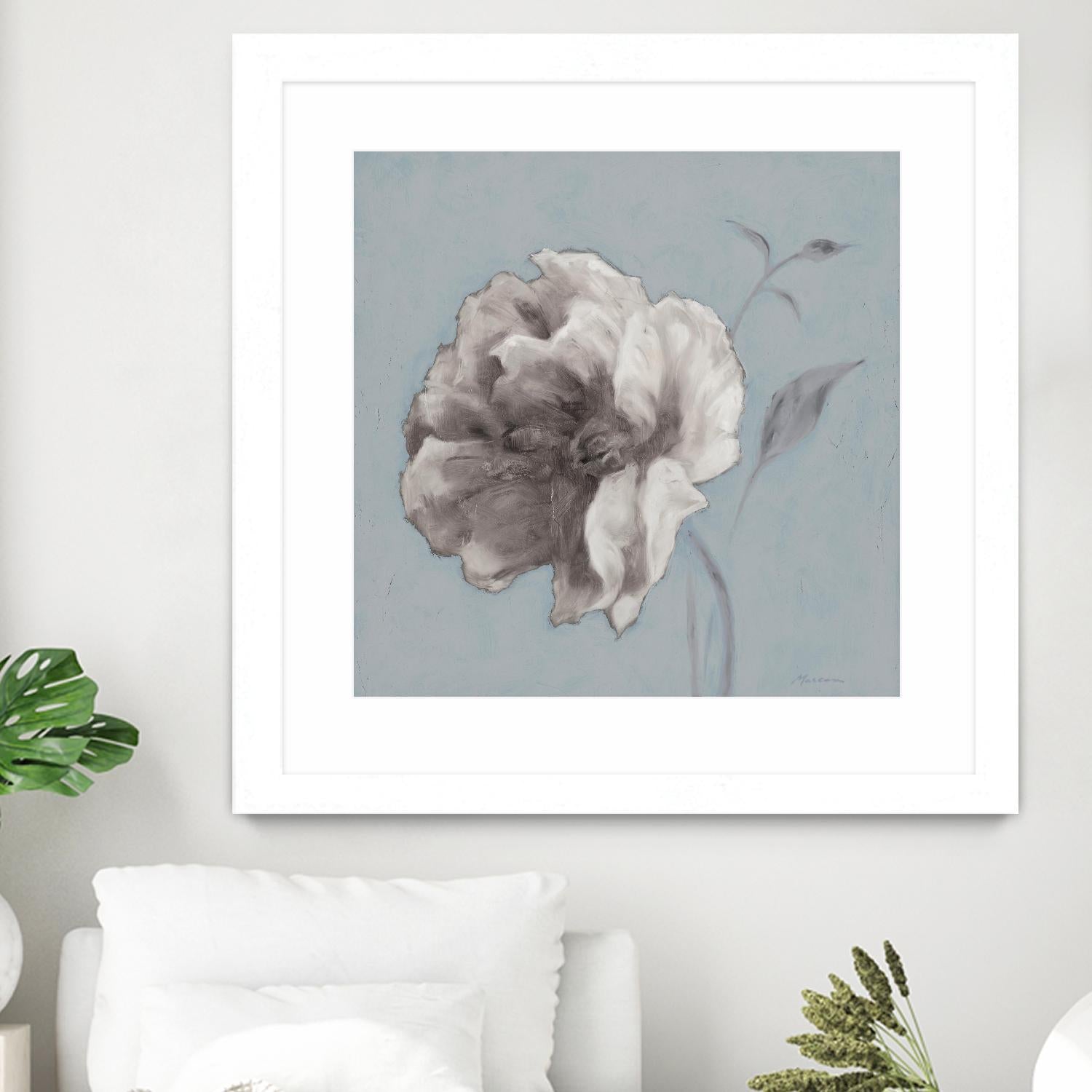 FLORAL SYMPOSIUM II by JUIANNE MARCOUX on GIANT ART - blue floral floral