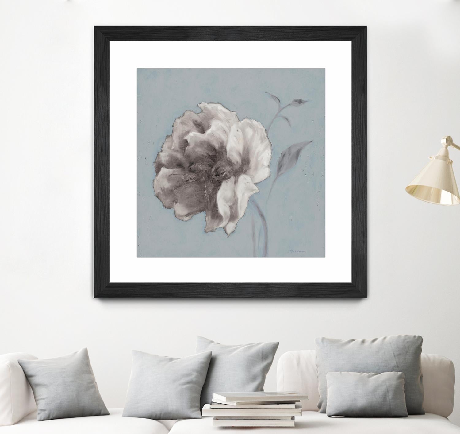 FLORAL SYMPOSIUM II by JUIANNE MARCOUX on GIANT ART - blue floral floral