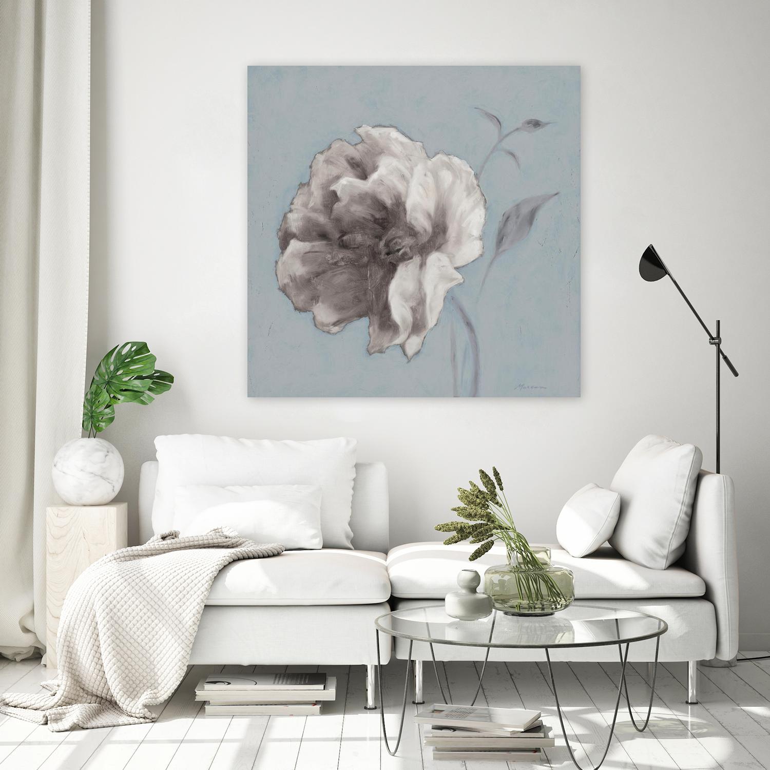 FLORAL SYMPOSIUM II by JUIANNE MARCOUX on GIANT ART - blue floral floral