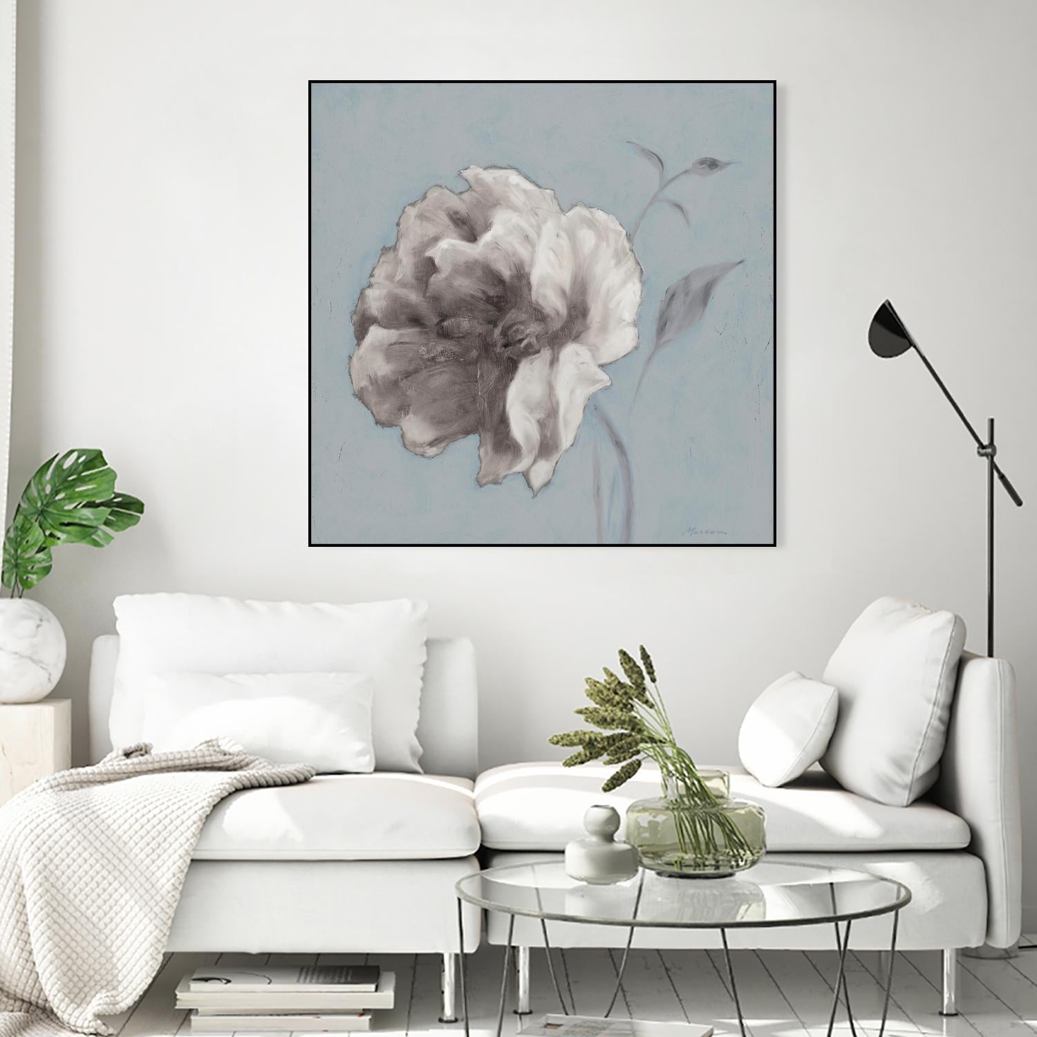 FLORAL SYMPOSIUM II by JUIANNE MARCOUX on GIANT ART - blue floral floral