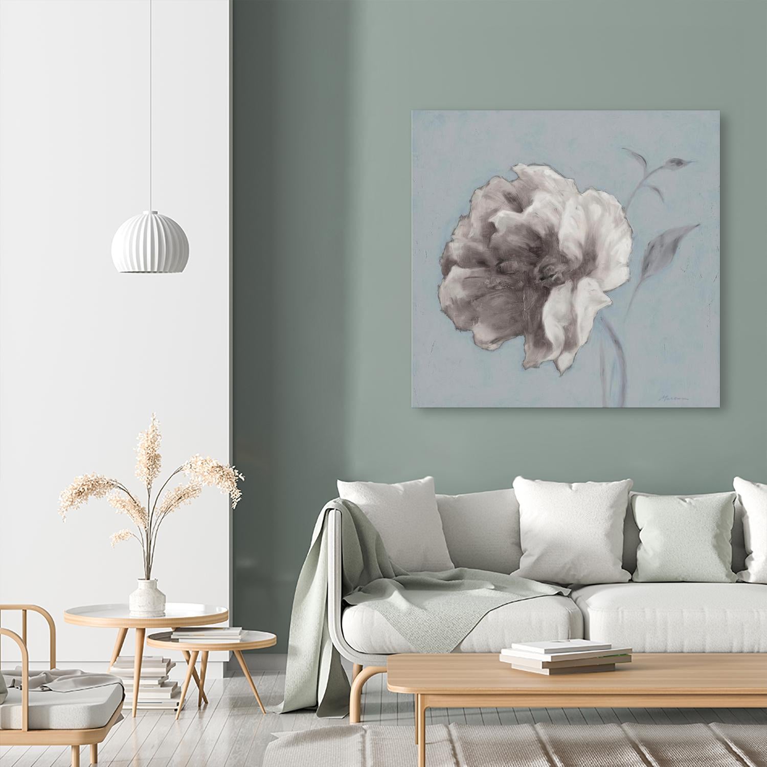 FLORAL SYMPOSIUM II by JUIANNE MARCOUX on GIANT ART - blue floral floral