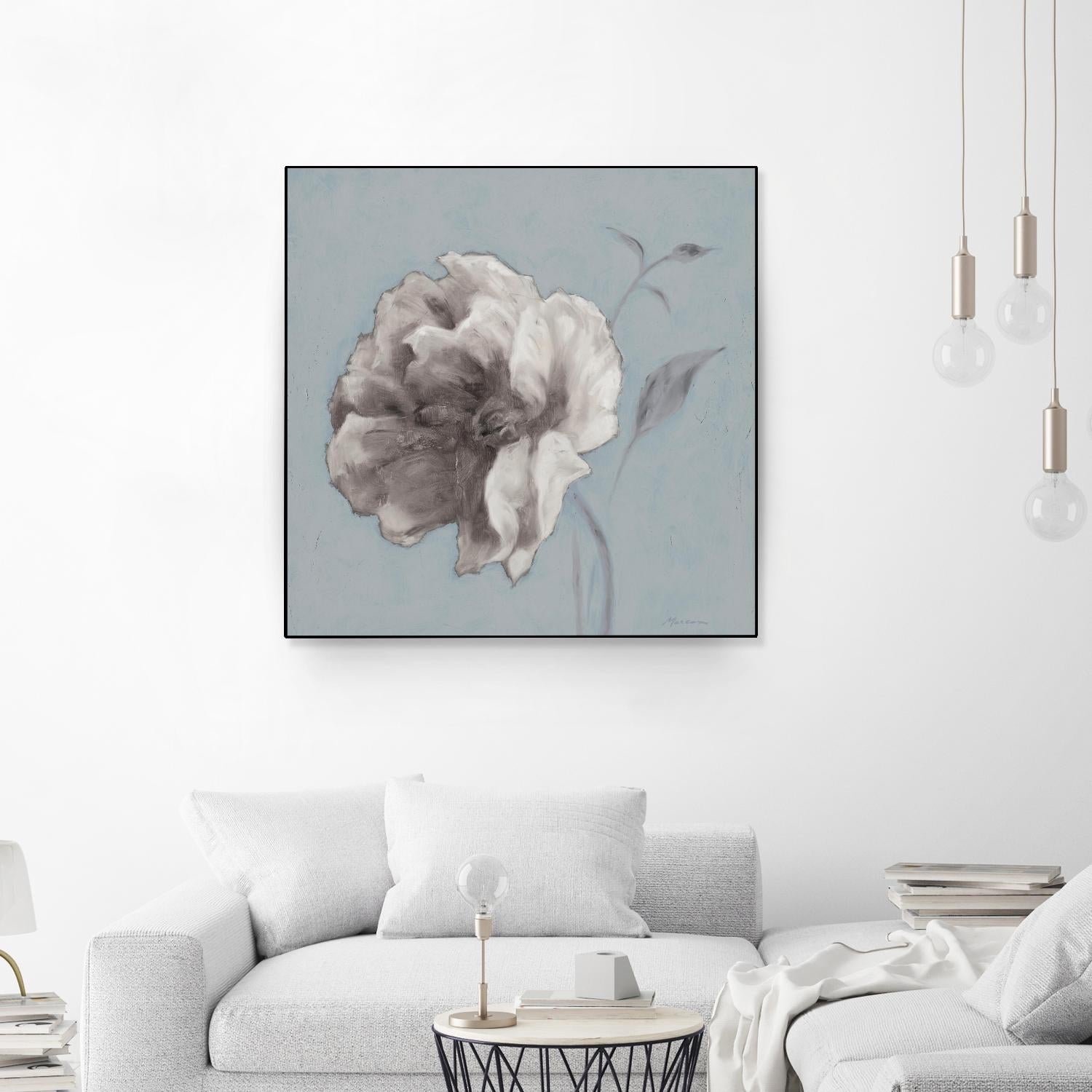 FLORAL SYMPOSIUM II by JUIANNE MARCOUX on GIANT ART - blue floral floral