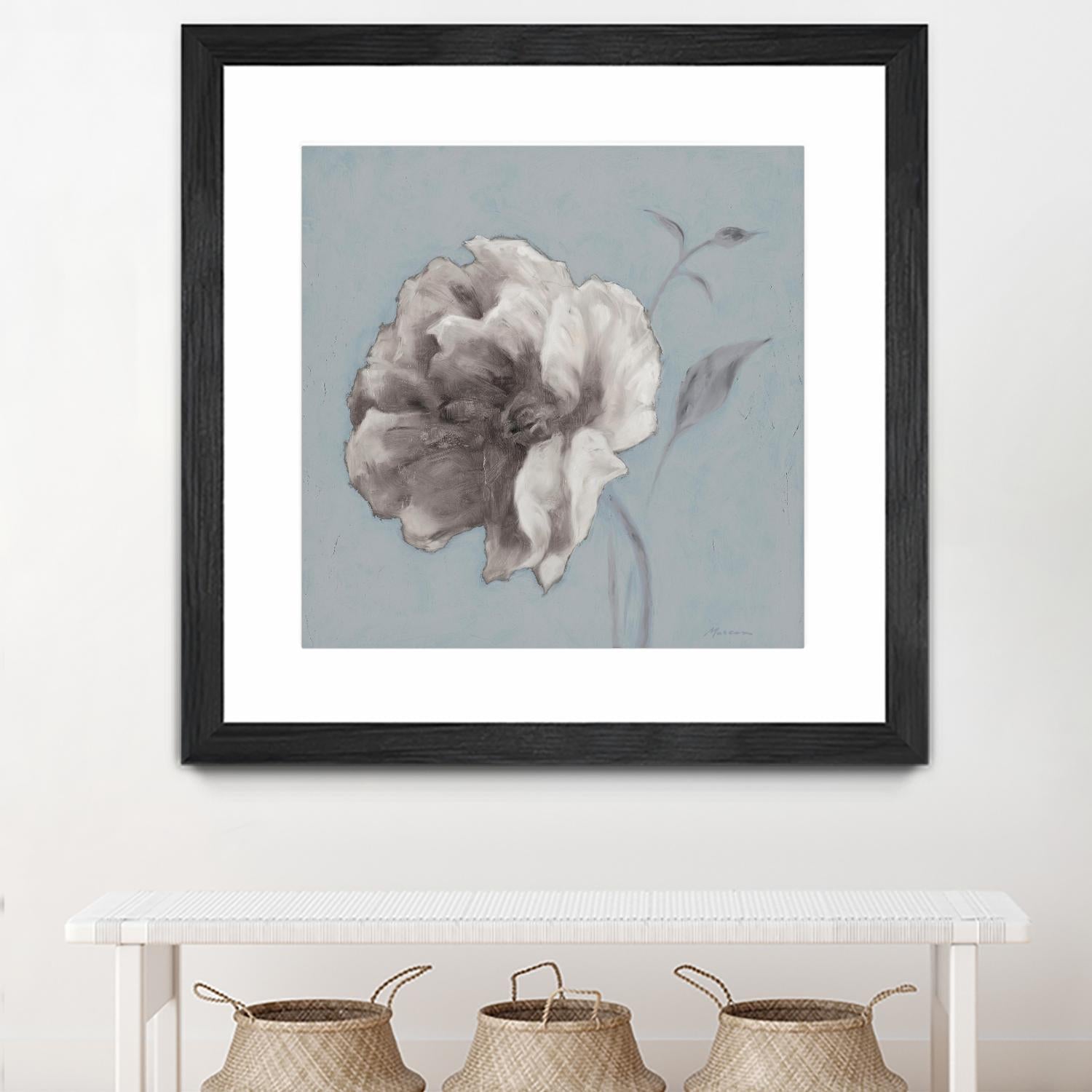 FLORAL SYMPOSIUM II by JUIANNE MARCOUX on GIANT ART - blue floral floral