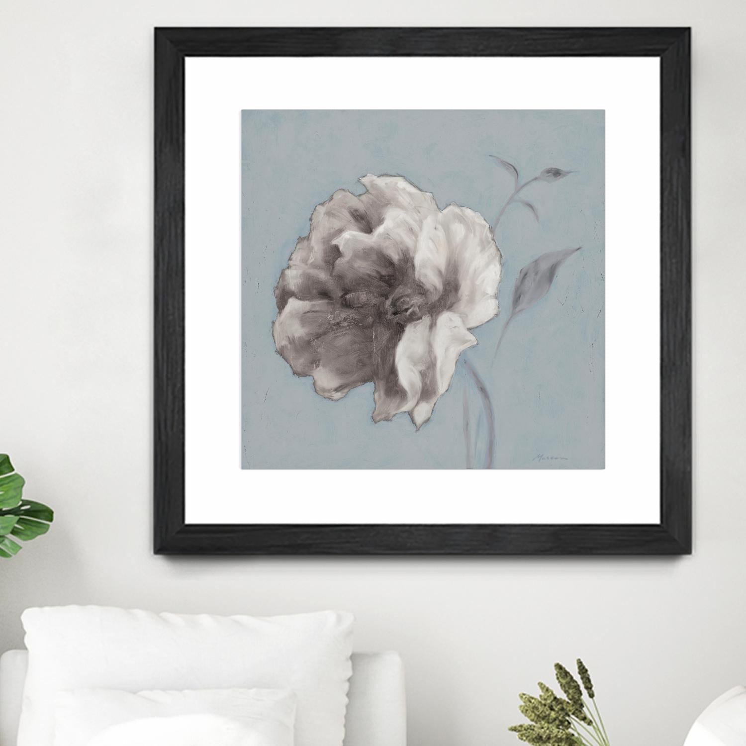 FLORAL SYMPOSIUM II by JUIANNE MARCOUX on GIANT ART - blue floral floral