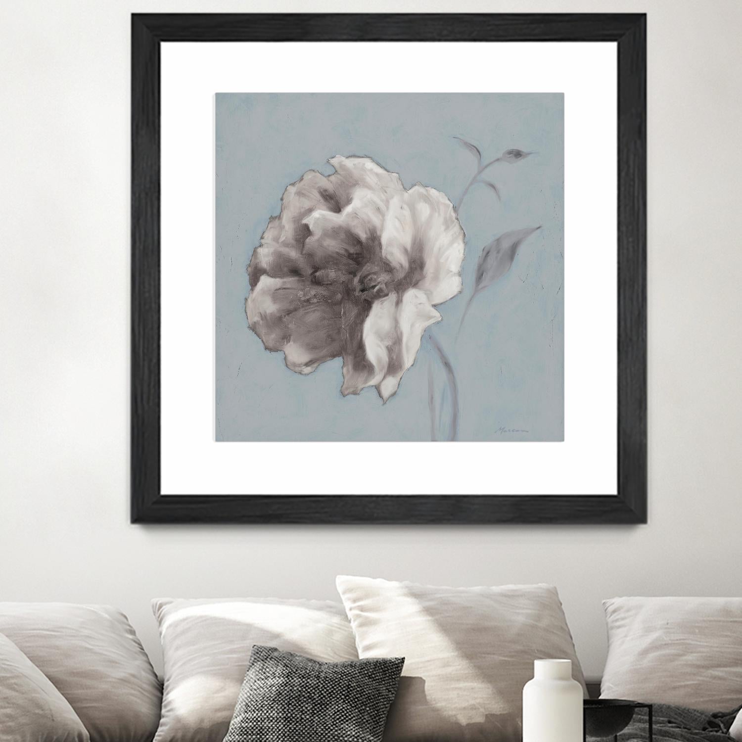 FLORAL SYMPOSIUM II by JUIANNE MARCOUX on GIANT ART - blue floral floral