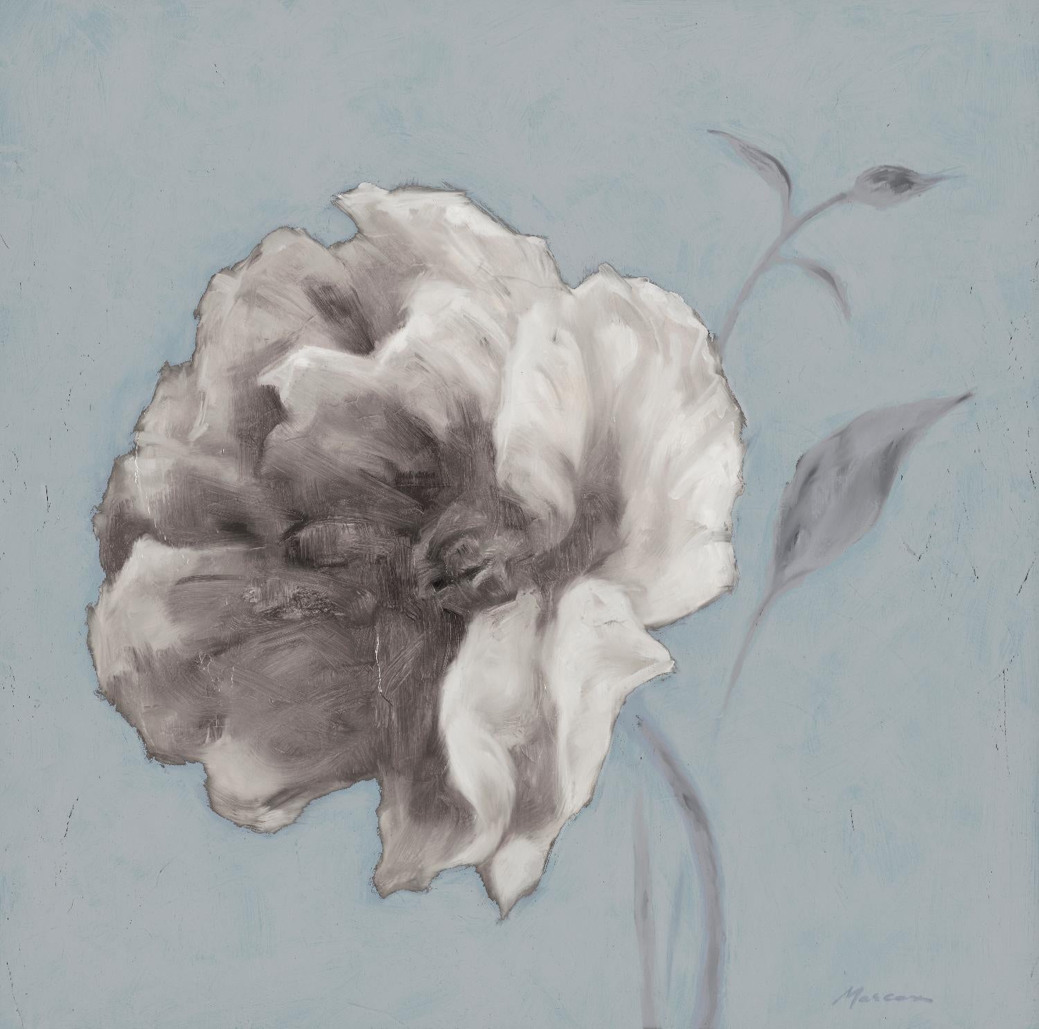FLORAL SYMPOSIUM II by JUIANNE MARCOUX on GIANT ART - blue floral floral