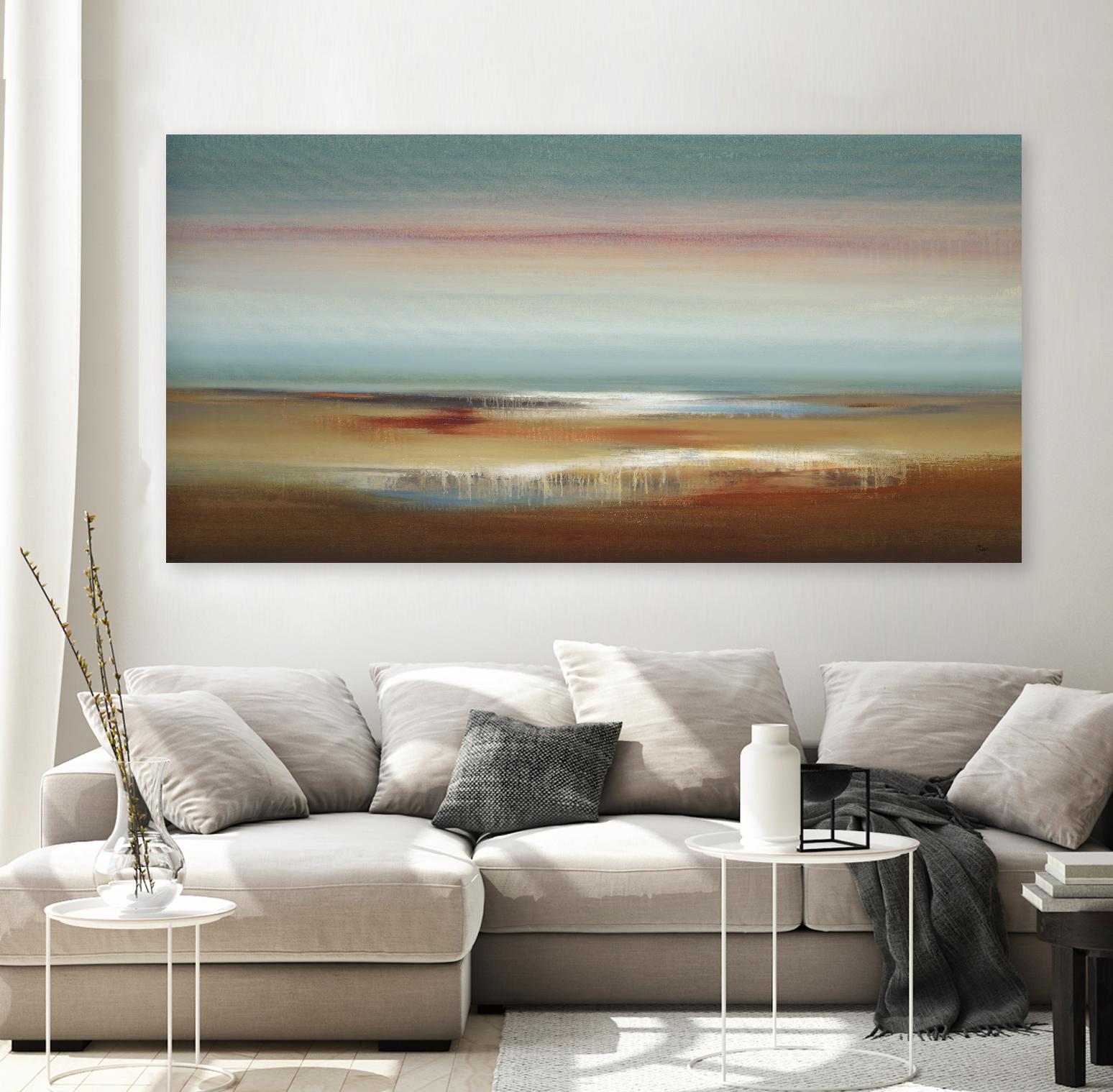 Coloured Scape by Lisa Ridgers on GIANT ART - brown abstract