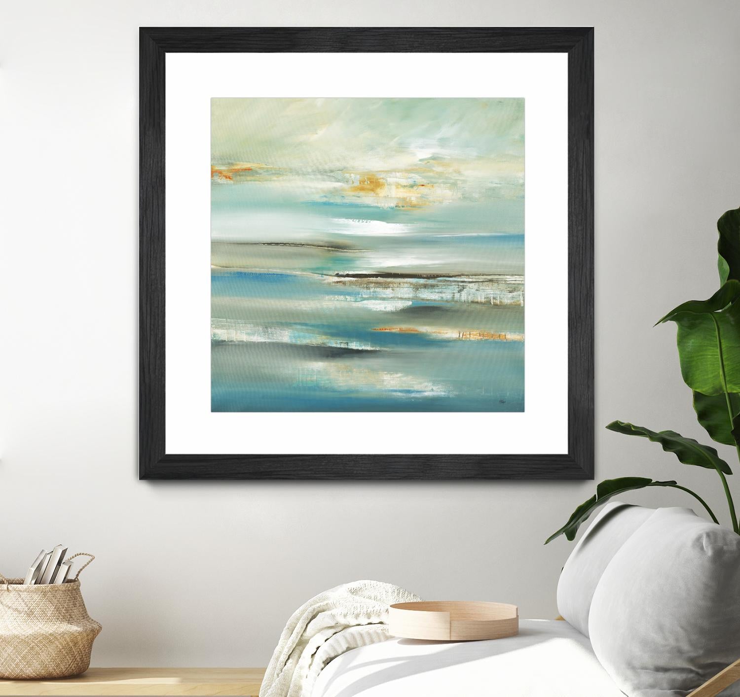 By The Water III by Lisa Ridgers on GIANT ART - beige abstract