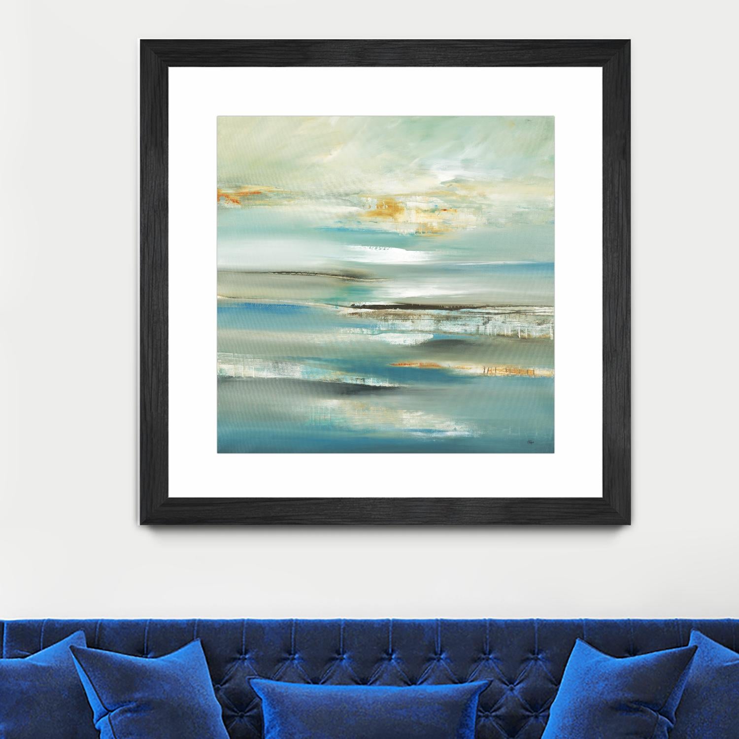 By The Water III by Lisa Ridgers on GIANT ART - beige abstract