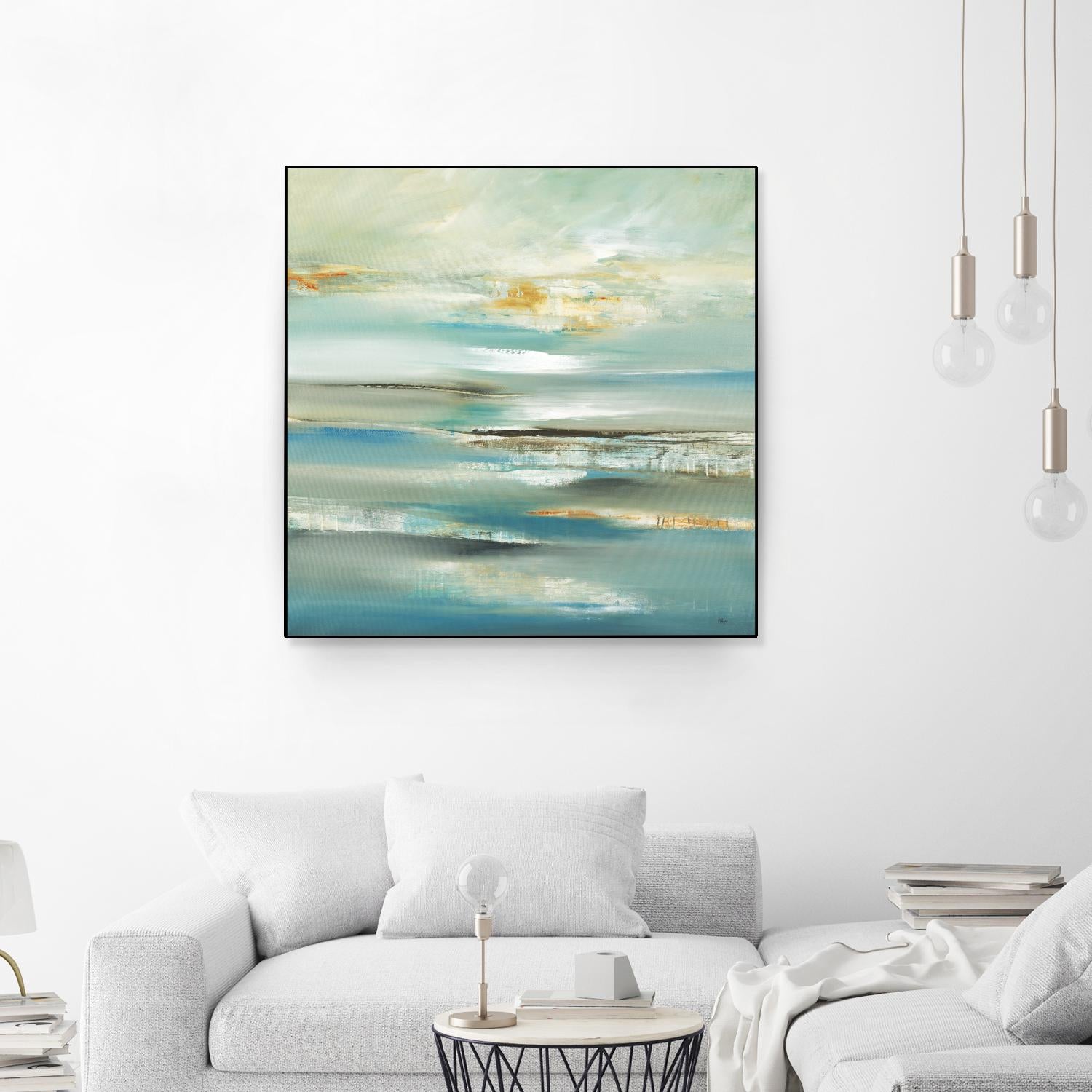 By The Water III by Lisa Ridgers on GIANT ART - beige abstract