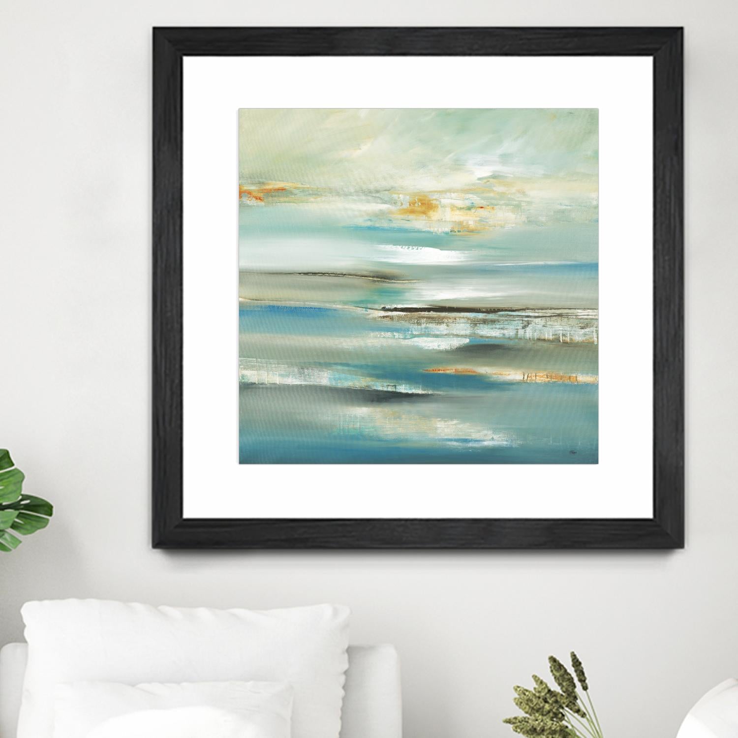 By The Water III by Lisa Ridgers on GIANT ART - beige abstract