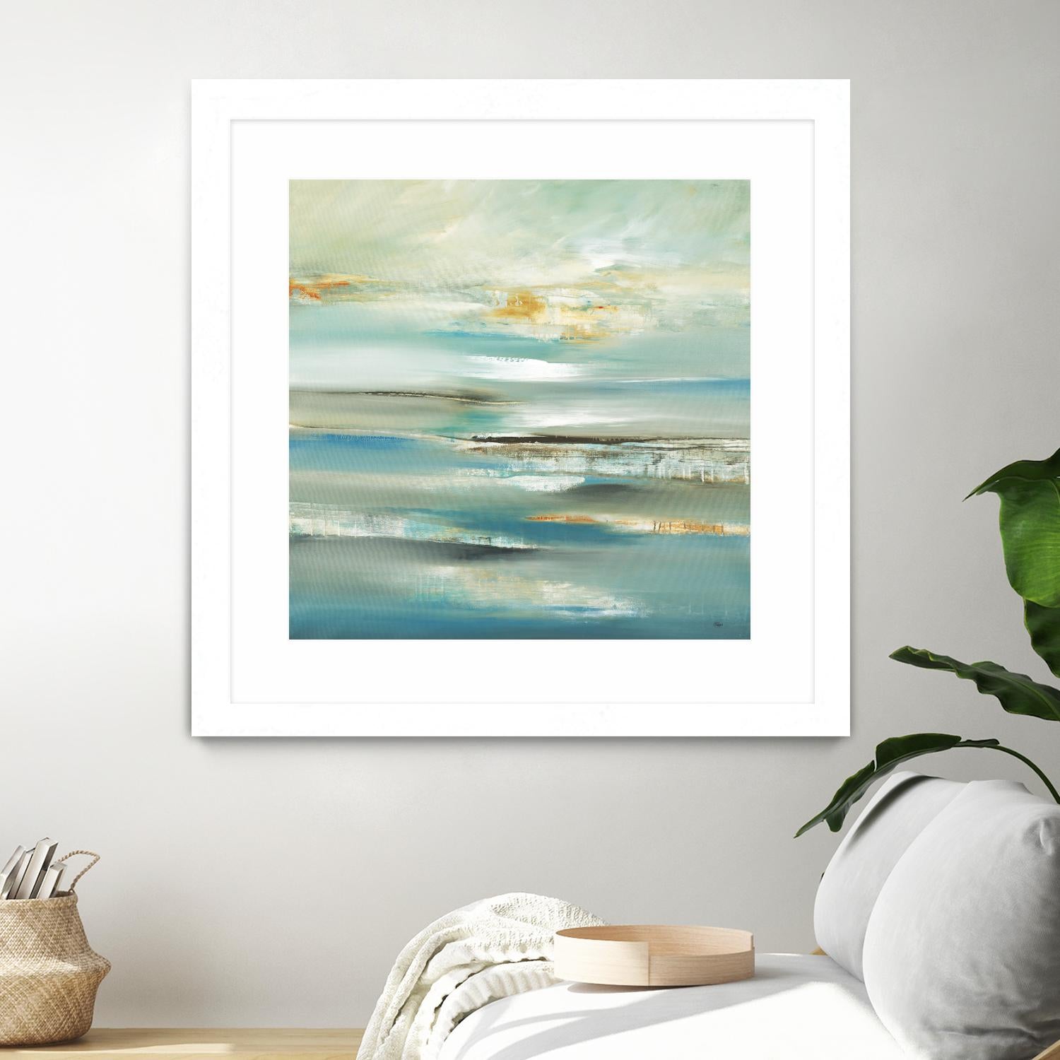 By The Water III by Lisa Ridgers on GIANT ART - beige abstract