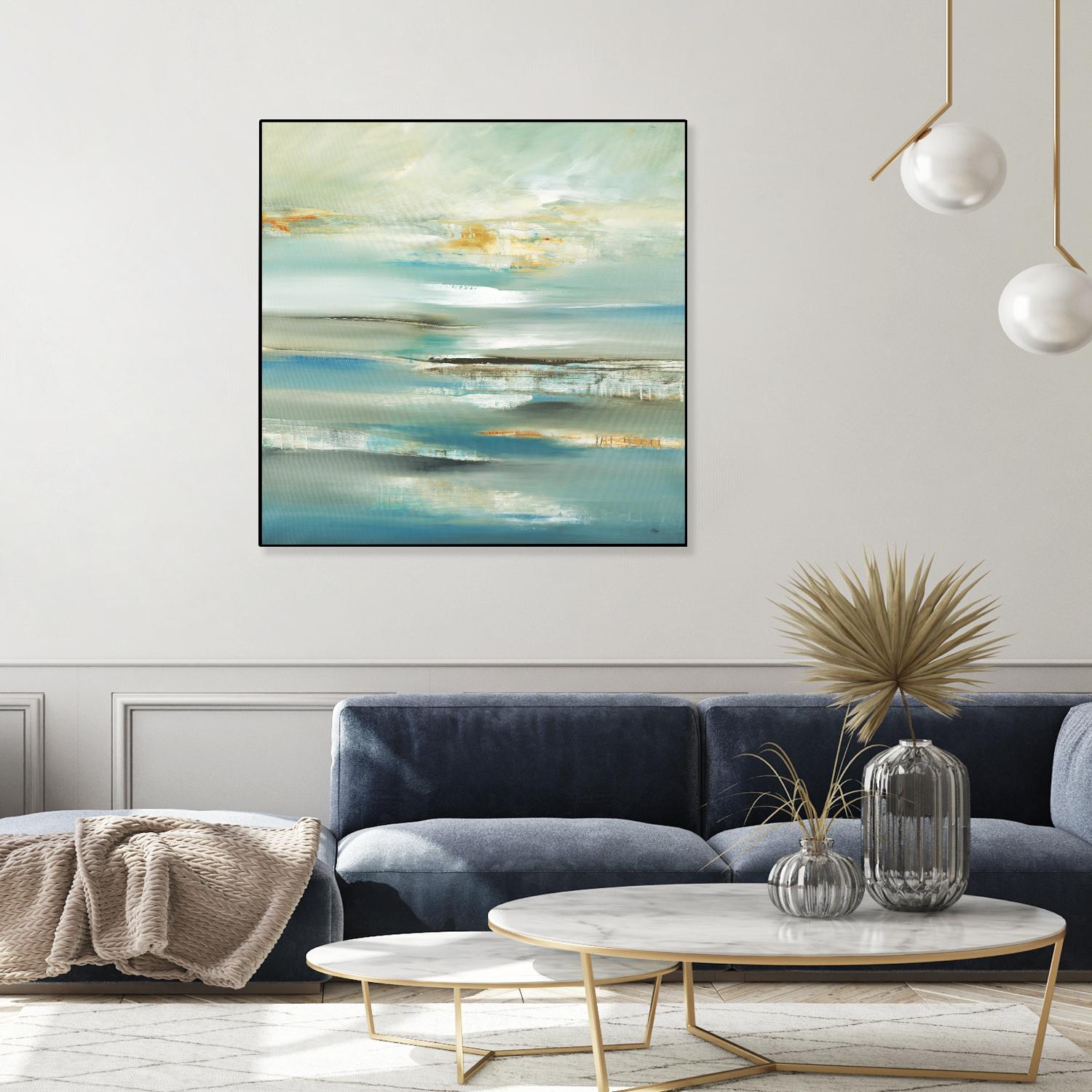By The Water III by Lisa Ridgers on GIANT ART - beige abstract