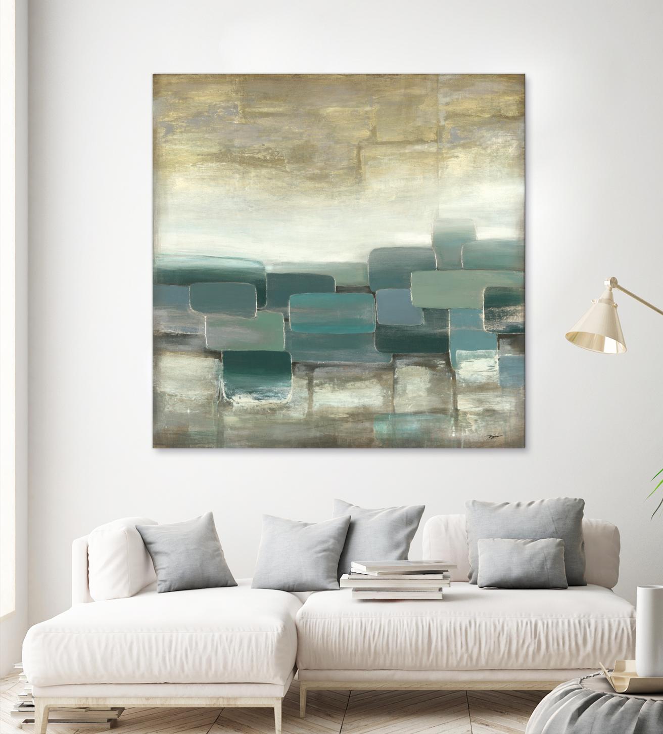 Bosque Verde by Pablo Rojero on GIANT ART - blues, neutrals abstract