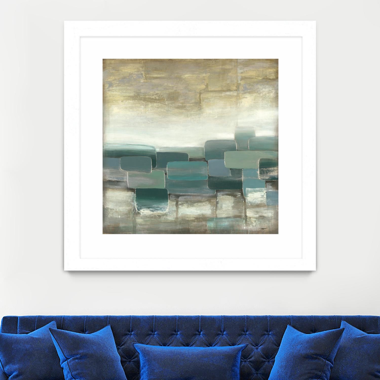 Bosque Verde by Pablo Rojero on GIANT ART - blues, neutrals abstract