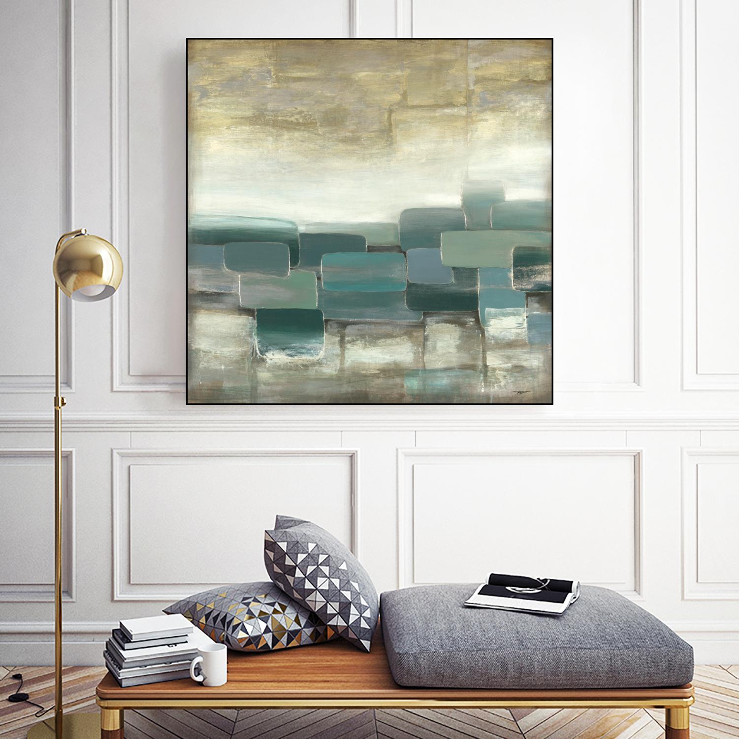 Bosque Verde by Pablo Rojero on GIANT ART - blues, neutrals abstract