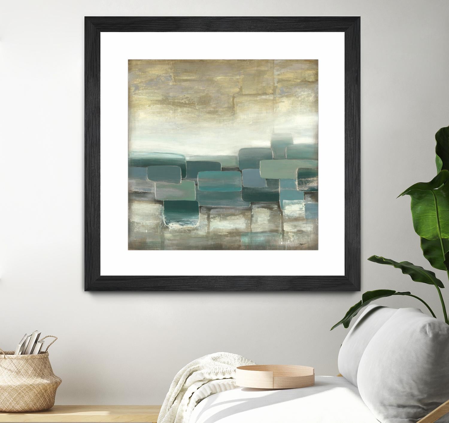 Bosque Verde by Pablo Rojero on GIANT ART - blues, neutrals abstract