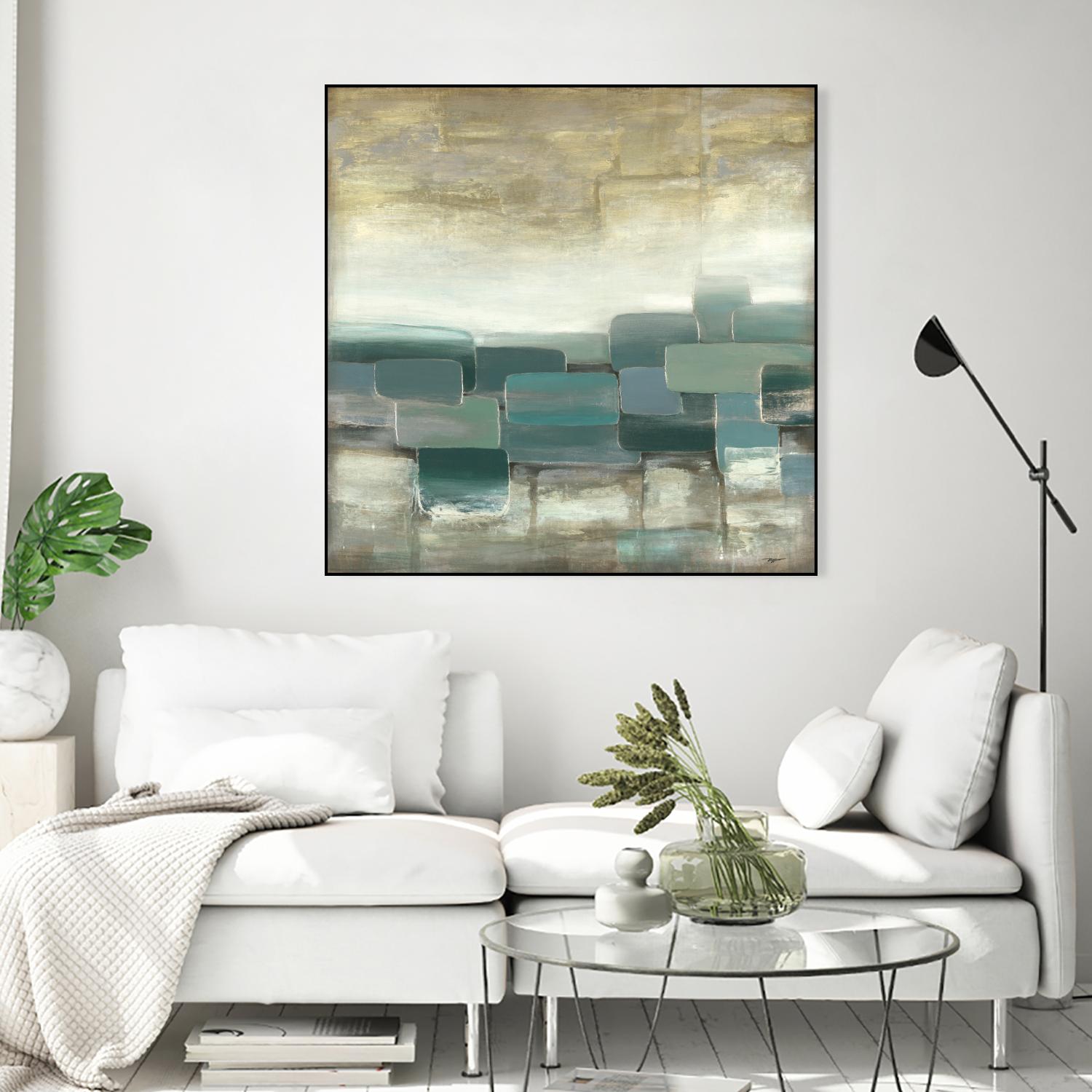Bosque Verde by Pablo Rojero on GIANT ART - blues, neutrals abstract