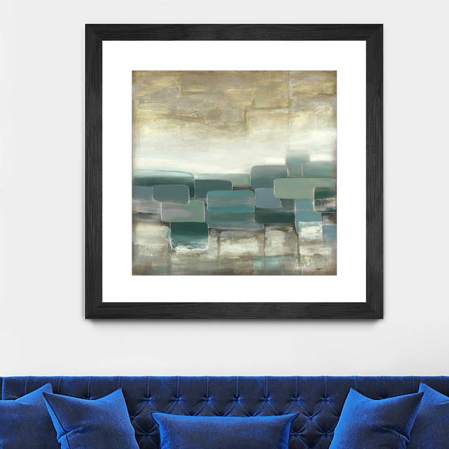 Bosque Verde by Pablo Rojero on GIANT ART - blues, neutrals abstract