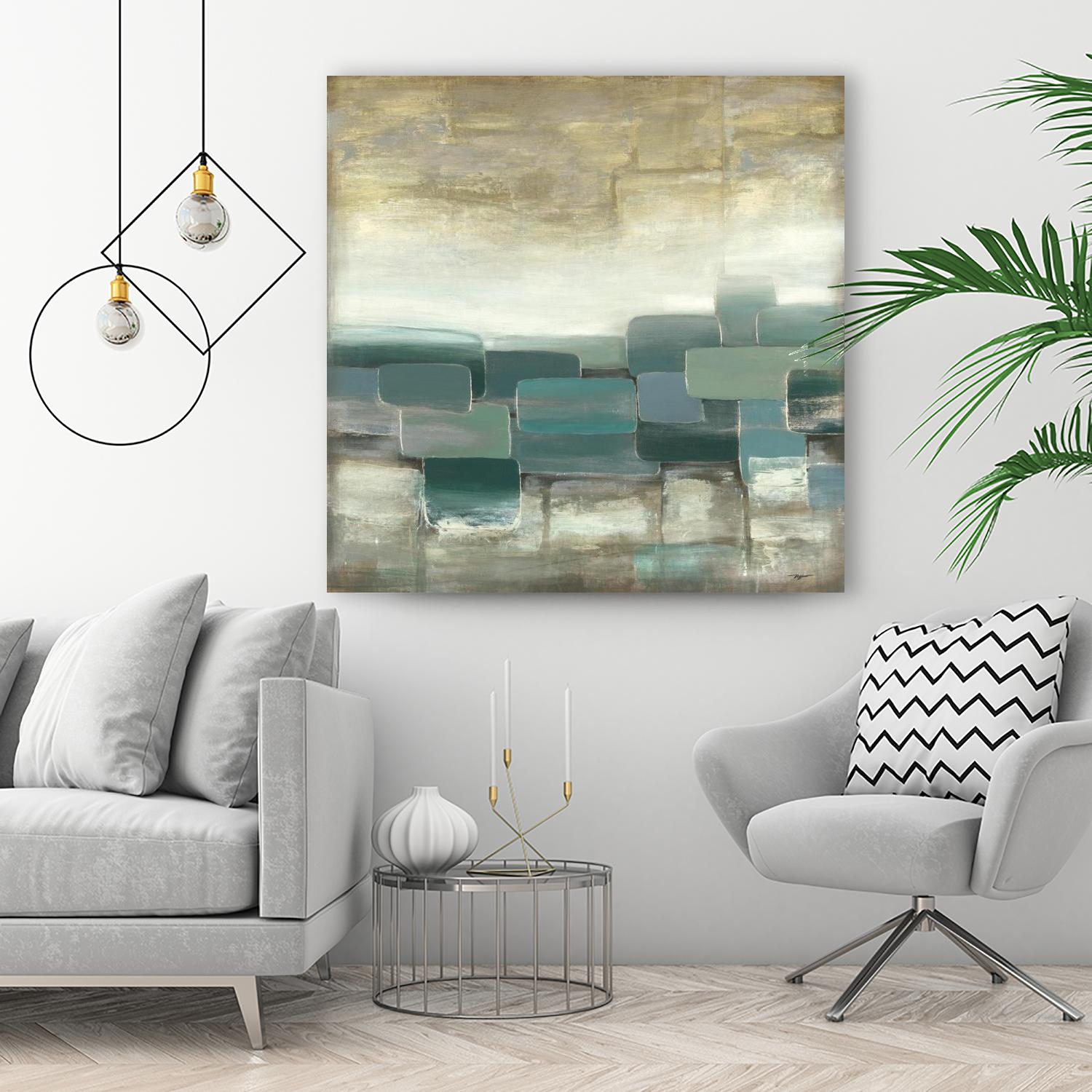 Bosque Verde by Pablo Rojero on GIANT ART - blues, neutrals abstract