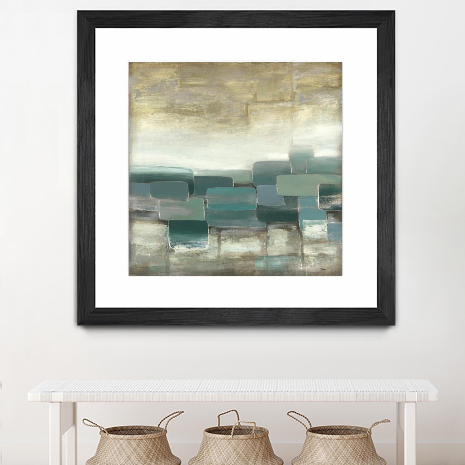 Bosque Verde by Pablo Rojero on GIANT ART - blues, neutrals abstract