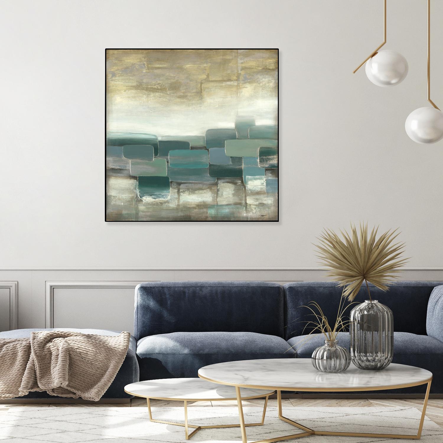 Bosque Verde by Pablo Rojero on GIANT ART - blues, neutrals abstract