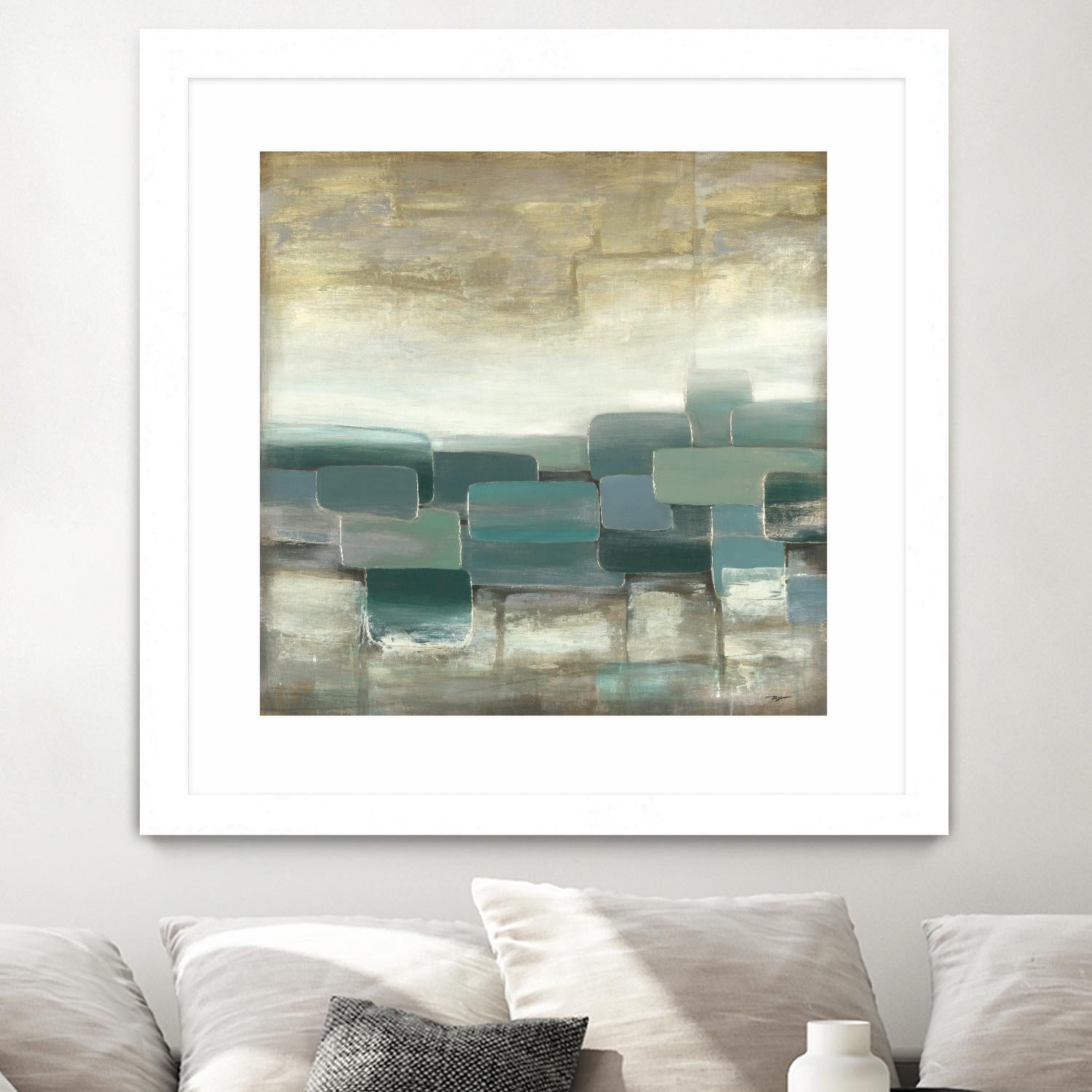 Bosque Verde by Pablo Rojero on GIANT ART - blues, neutrals abstract