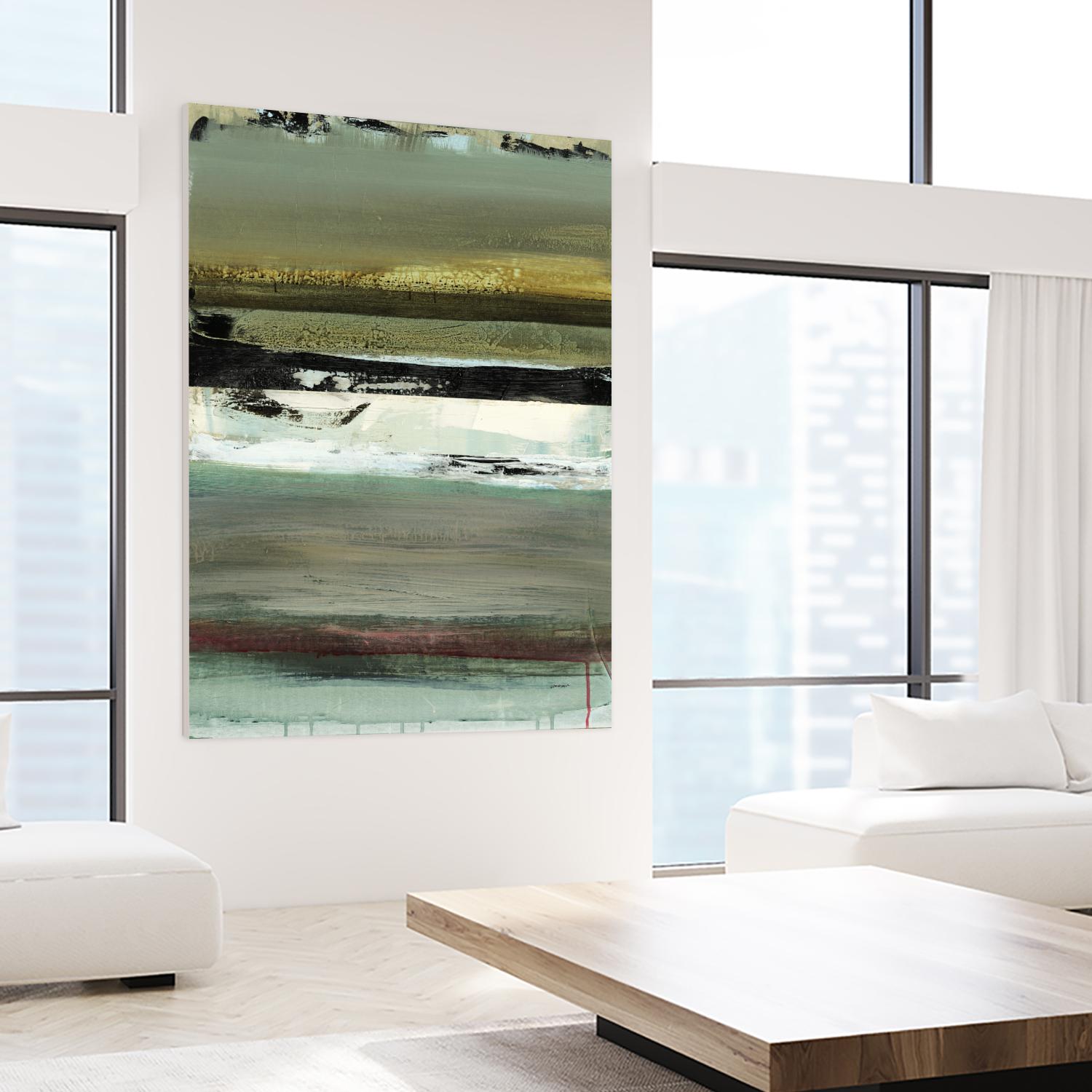 Air Vista I by Sarah Stockstill on GIANT ART - yellow abstract