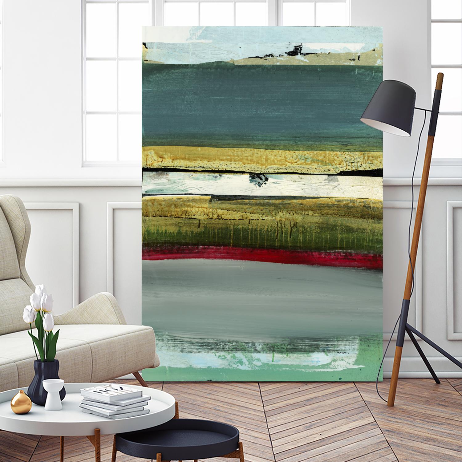 Air Vista II by Sarah Stockstill on GIANT ART - yellow abstract