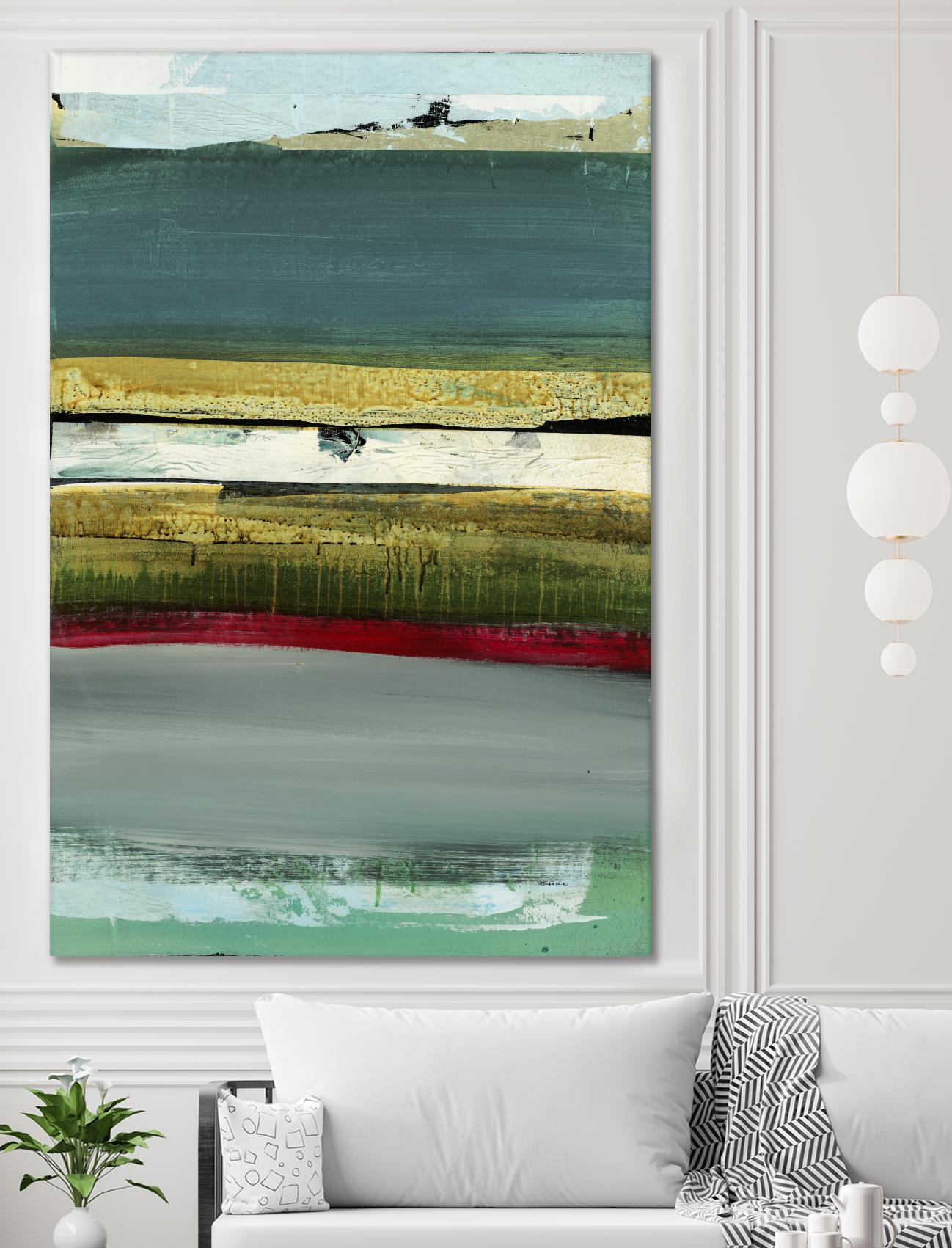 Air Vista II by Sarah Stockstill on GIANT ART - yellow abstract