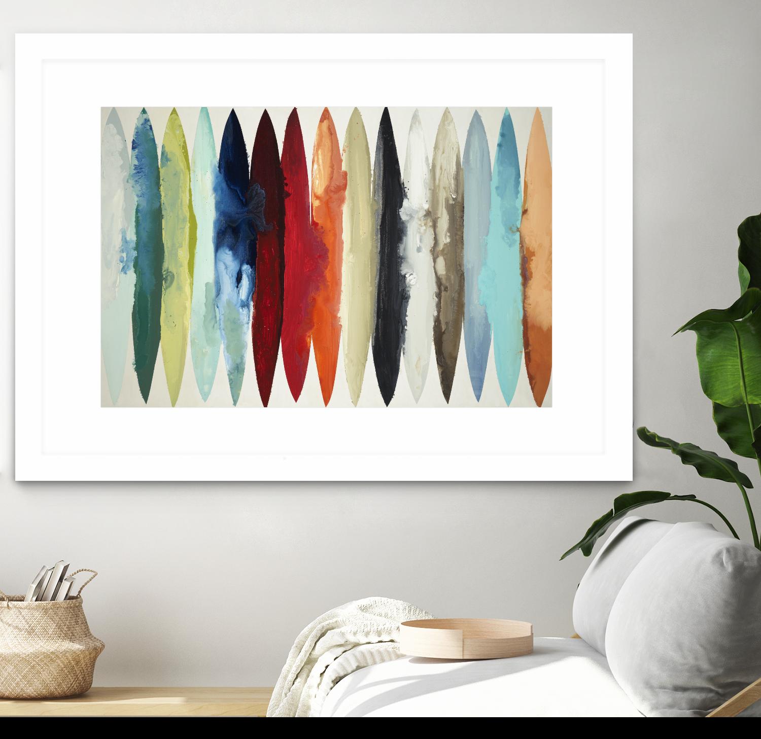 Even Flow by Randy Hibberd on GIANT ART - red abstract surf
