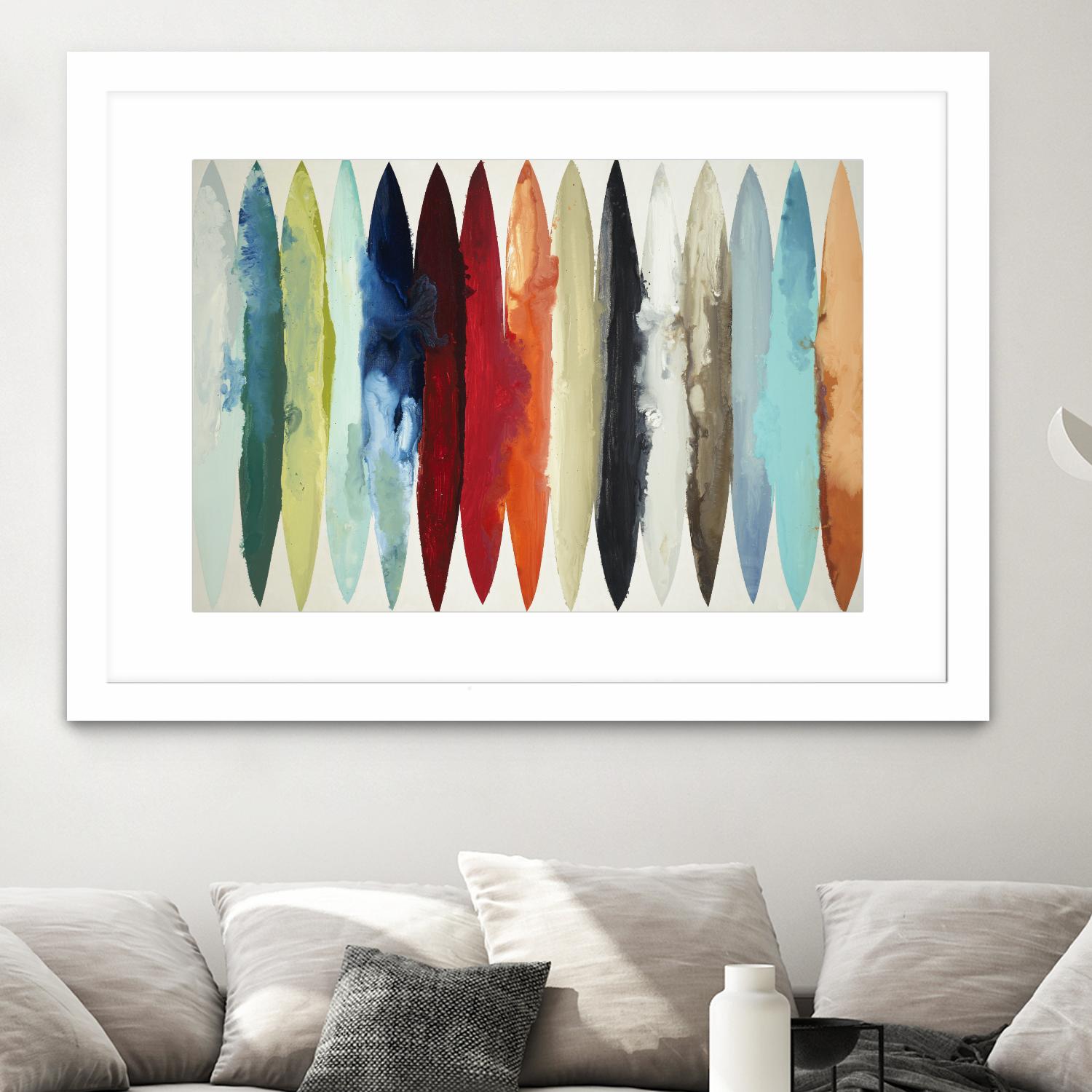 Even Flow by Randy Hibberd on GIANT ART - red abstract surf