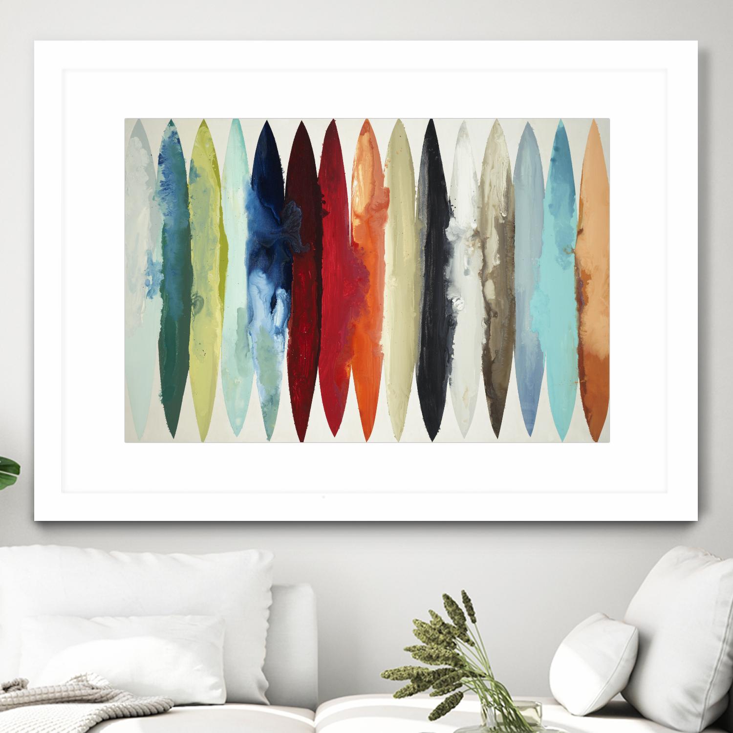 Even Flow by Randy Hibberd on GIANT ART - red abstract surf