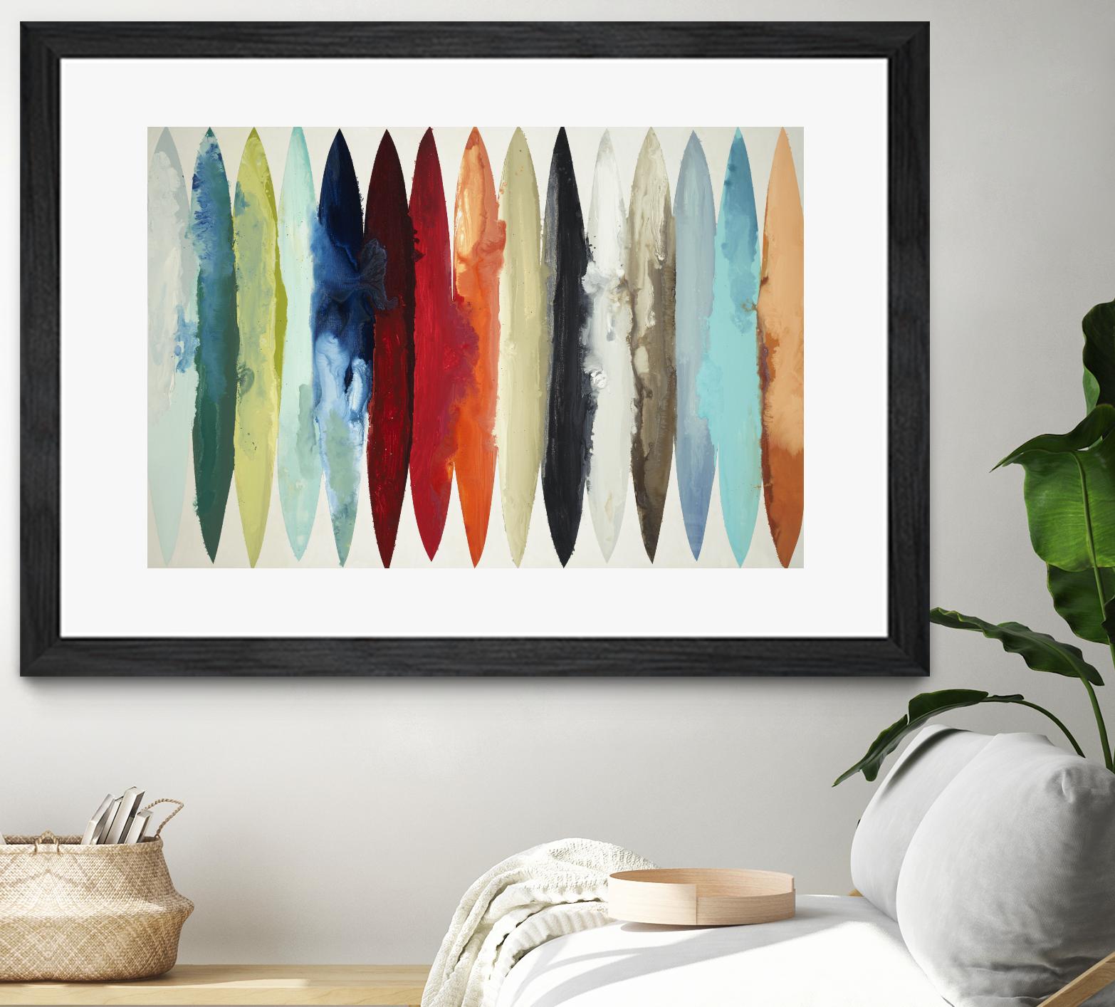 Even Flow by Randy Hibberd on GIANT ART - red abstract surf
