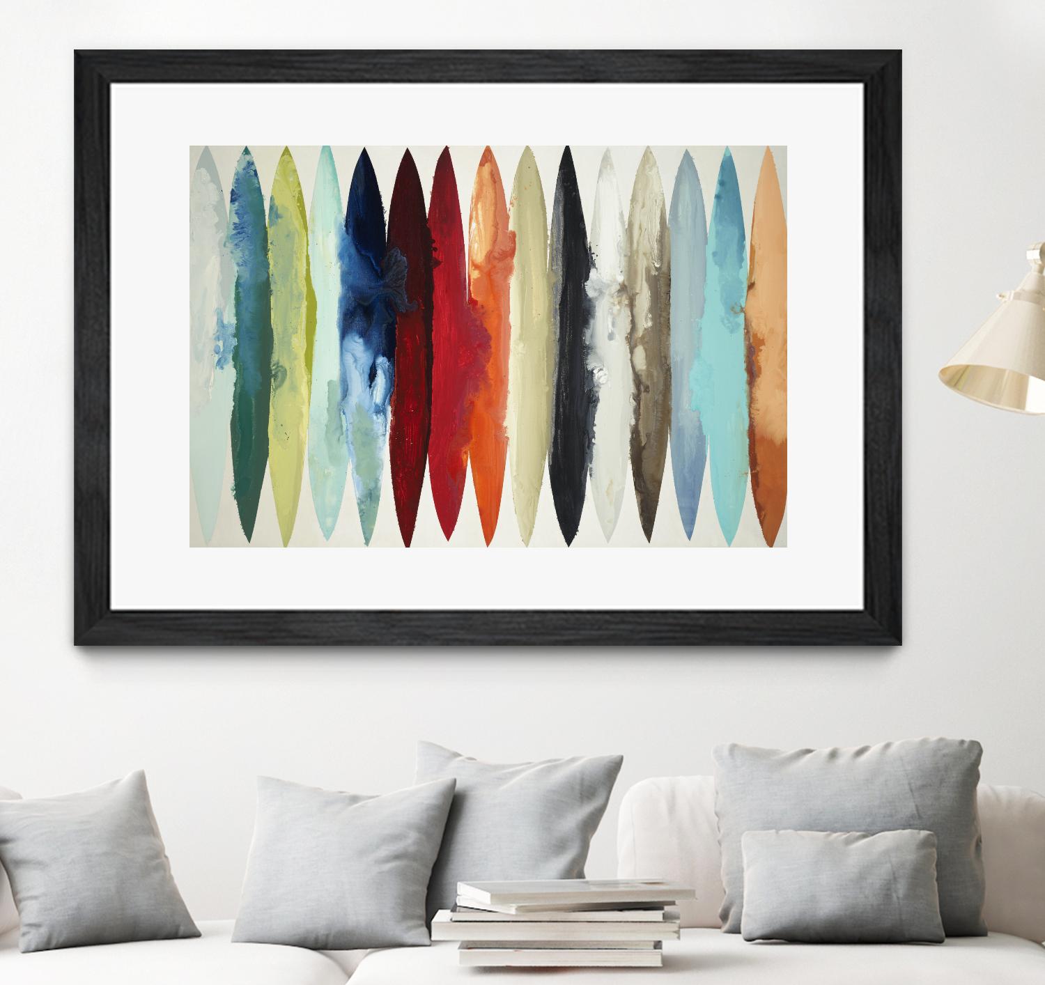 Even Flow by Randy Hibberd on GIANT ART - red abstract surf