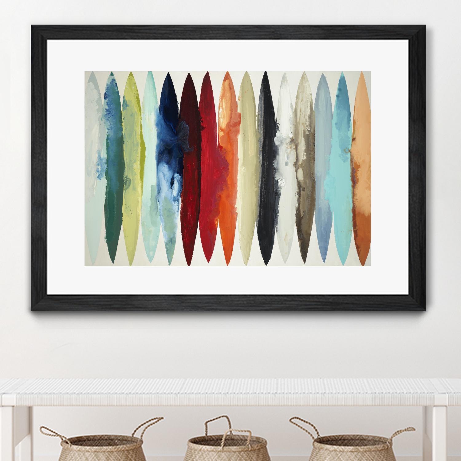 Even Flow by Randy Hibberd on GIANT ART - red abstract surf