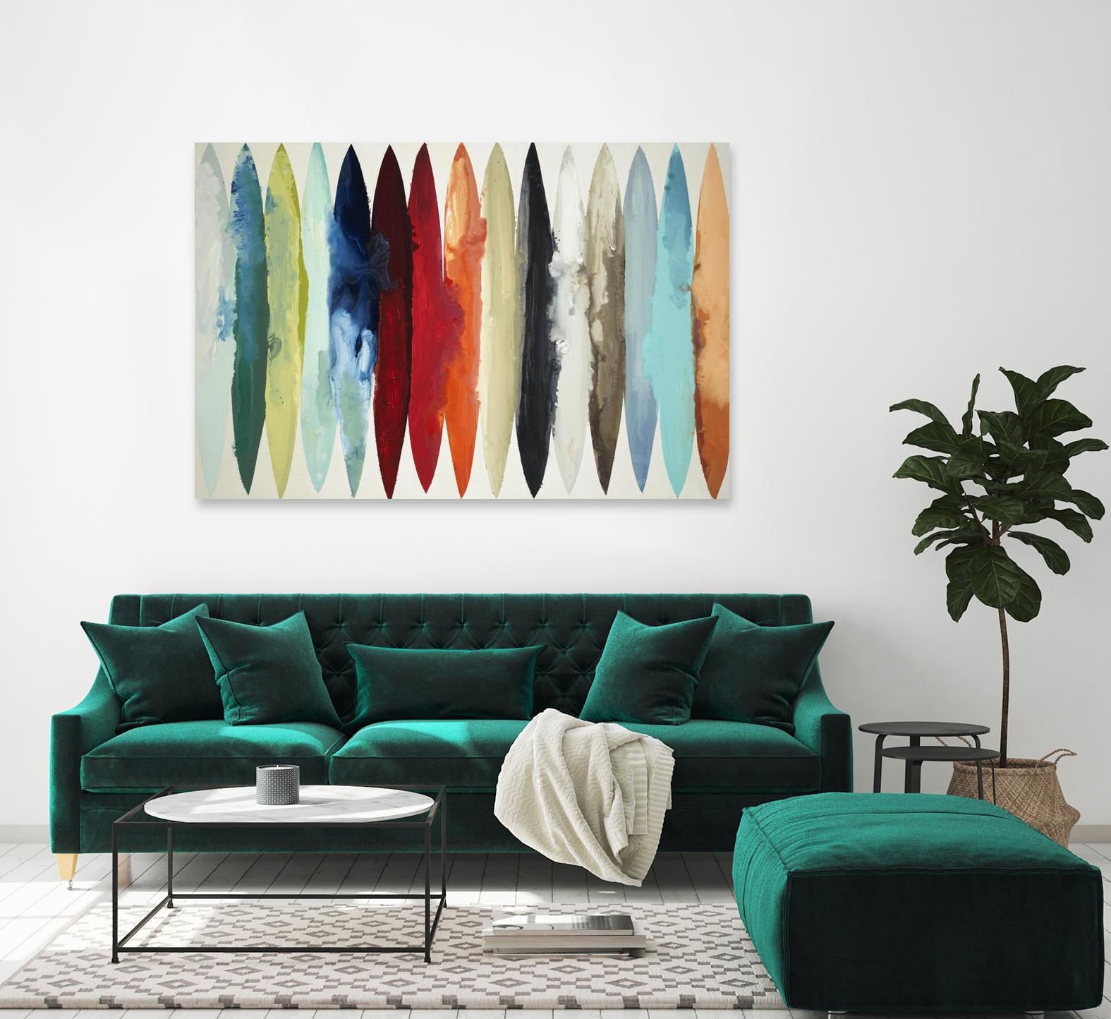 Even Flow by Randy Hibberd on GIANT ART - red abstract surf