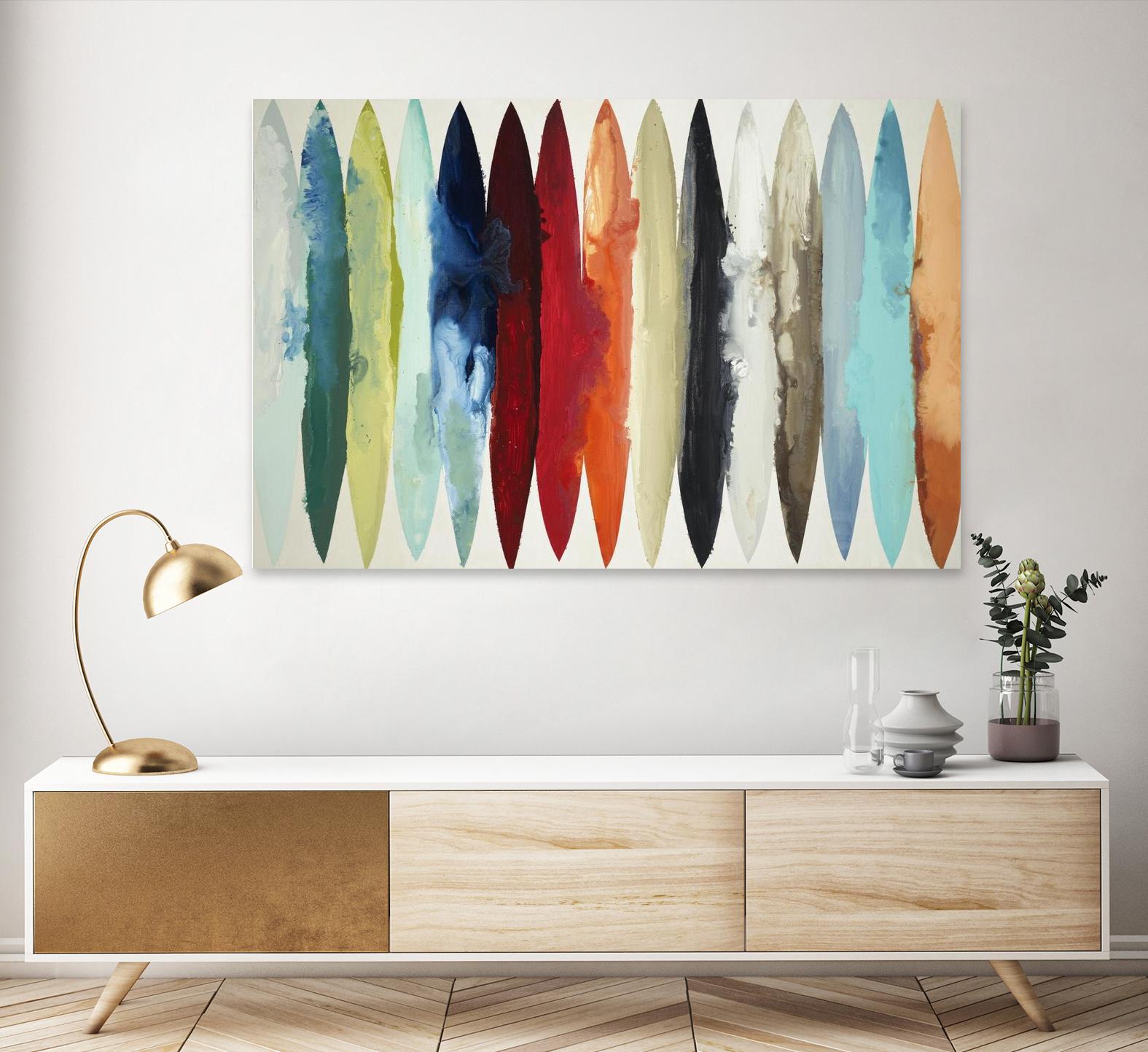 Even Flow by Randy Hibberd on GIANT ART - red abstract surf