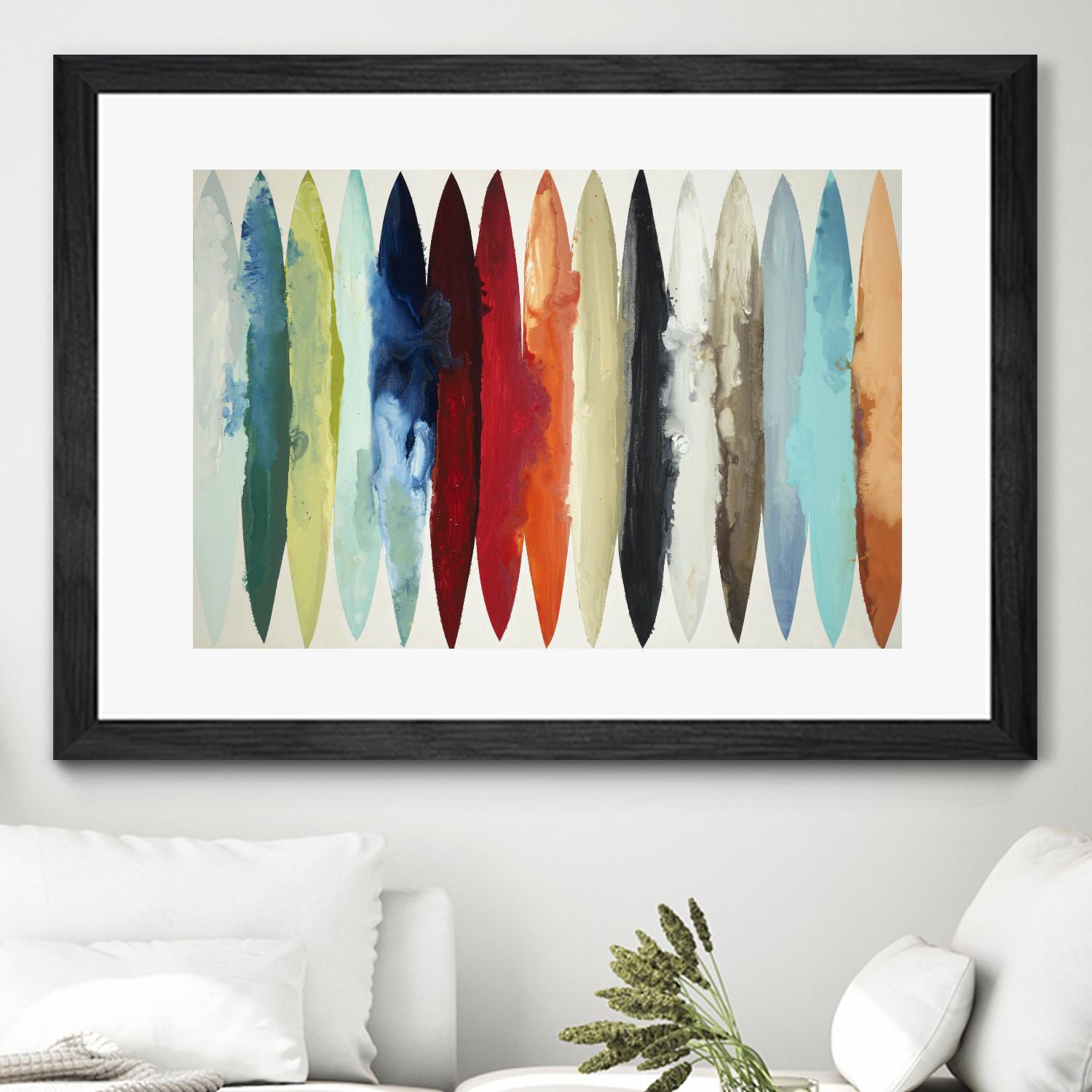 Even Flow by Randy Hibberd on GIANT ART - red abstract surf