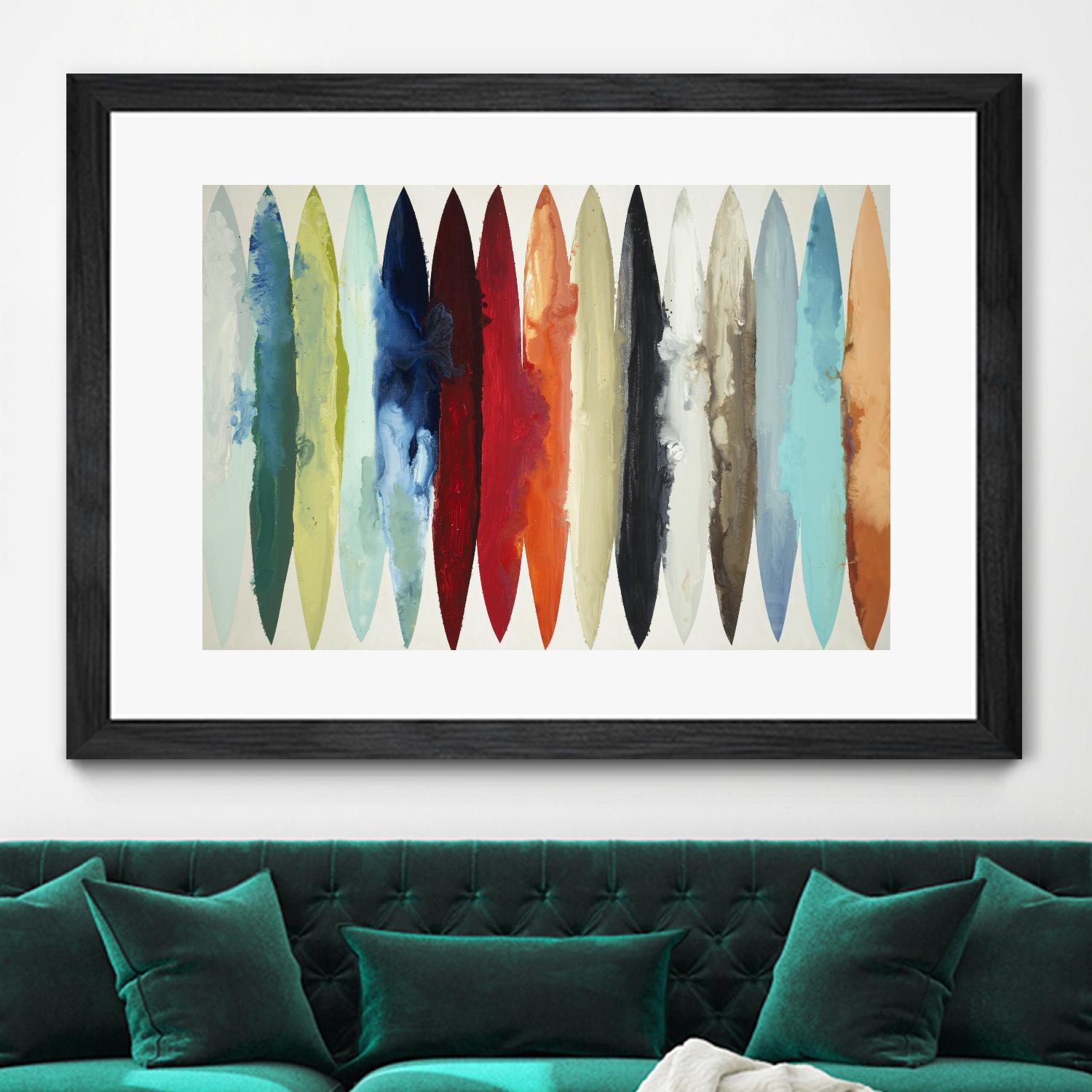 Even Flow by Randy Hibberd on GIANT ART - red abstract surf