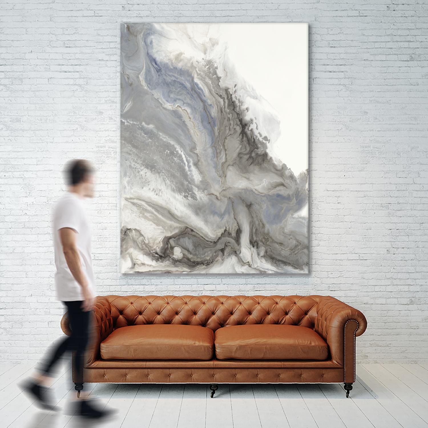 Forthcoming V5 by Corrie LaVelle on GIANT ART - whites & creams fluid abstracts