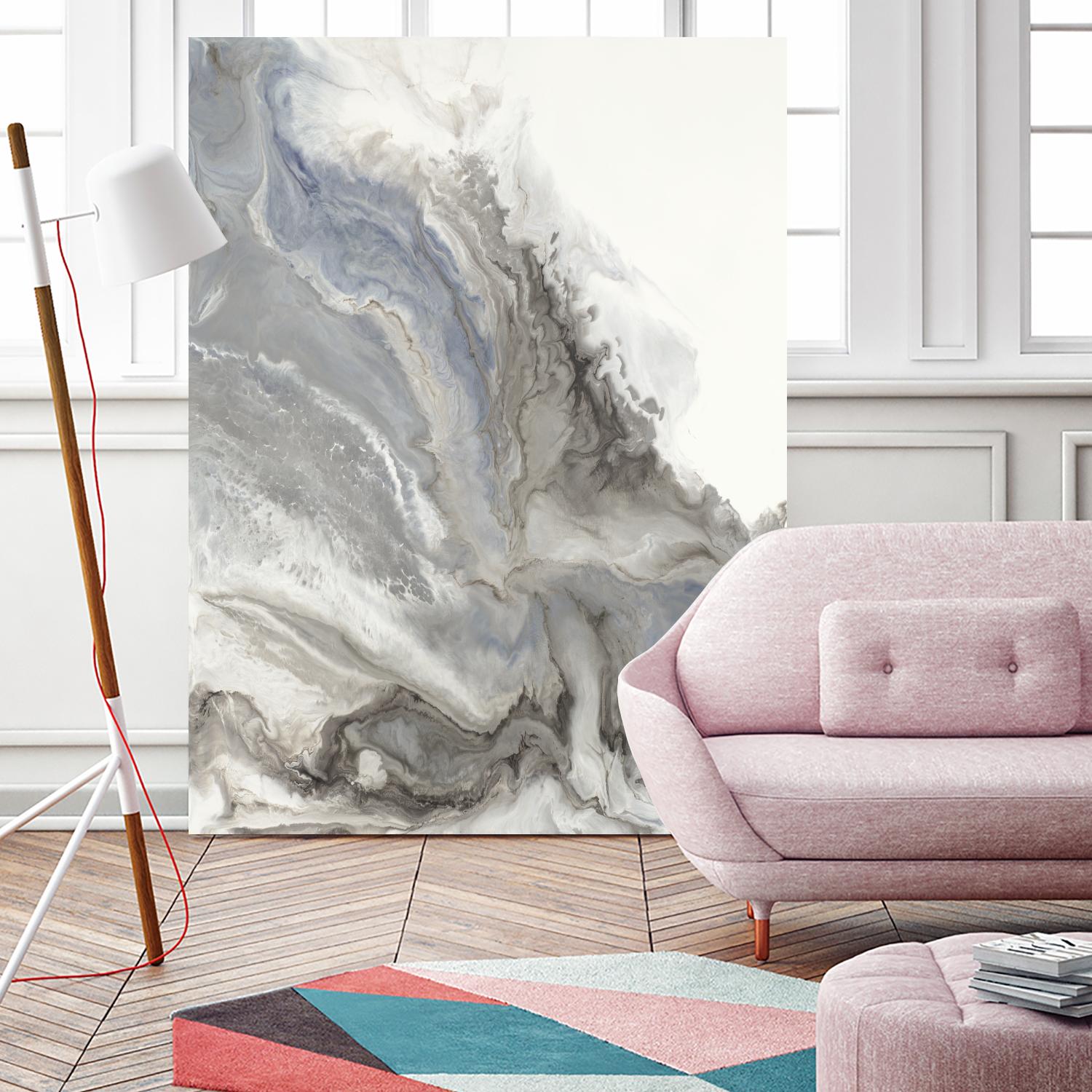 Forthcoming V5 by Corrie LaVelle on GIANT ART - whites & creams fluid abstracts