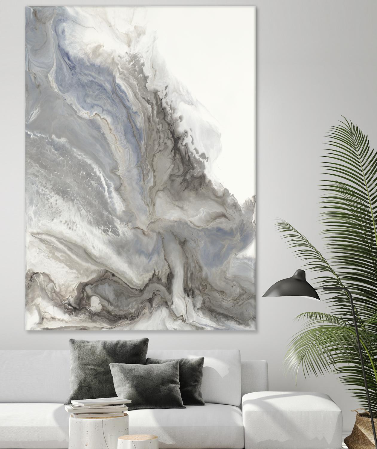 Forthcoming V5 by Corrie LaVelle on GIANT ART - whites & creams fluid abstracts