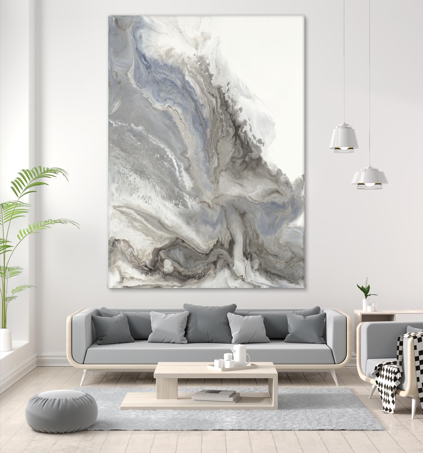 Forthcoming V5 by Corrie LaVelle on GIANT ART - whites & creams fluid abstracts