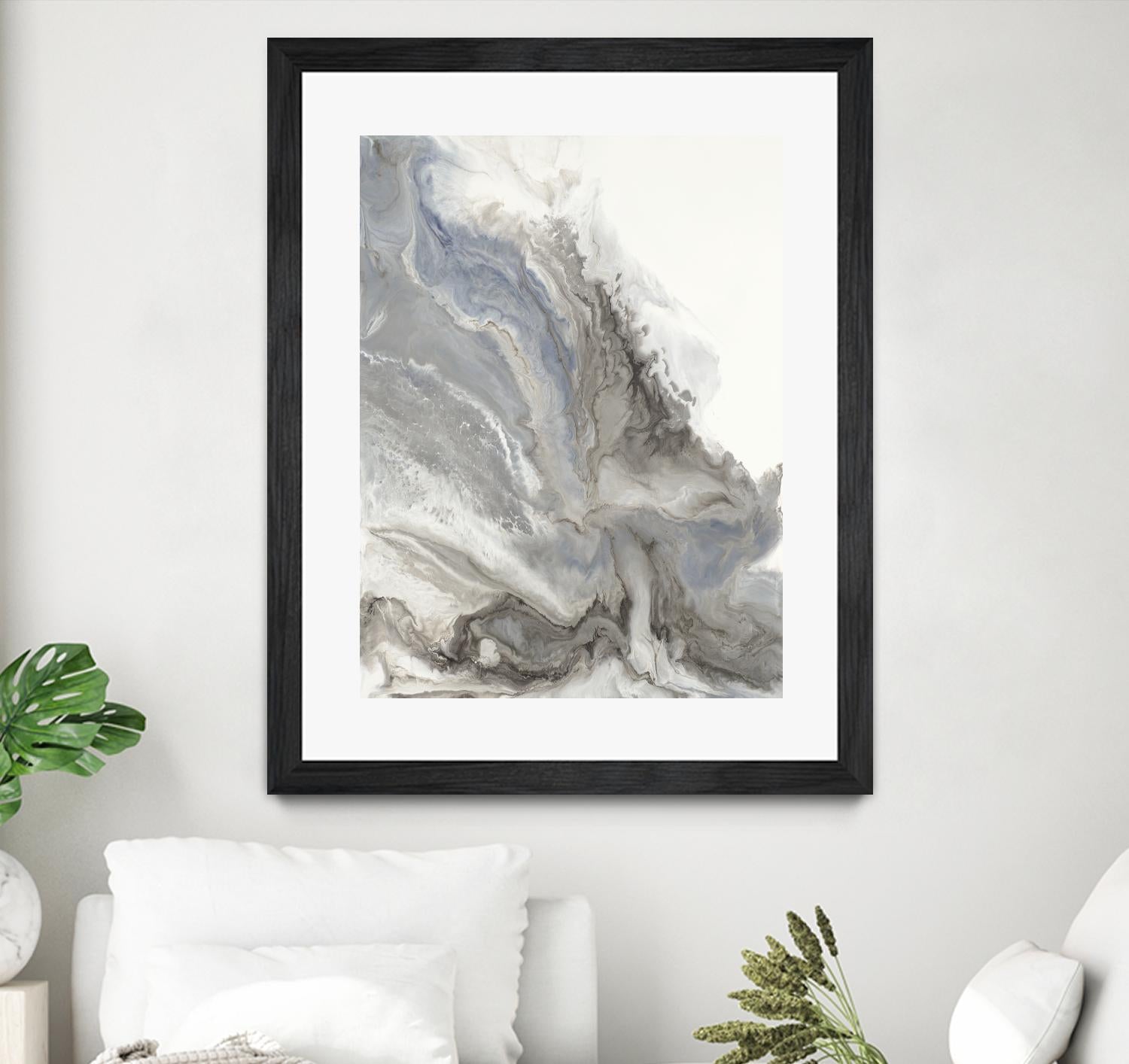 Forthcoming V5 by Corrie LaVelle on GIANT ART - whites & creams fluid abstracts