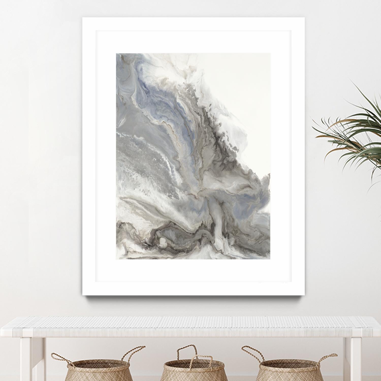 Forthcoming V5 by Corrie LaVelle on GIANT ART - whites & creams fluid abstracts