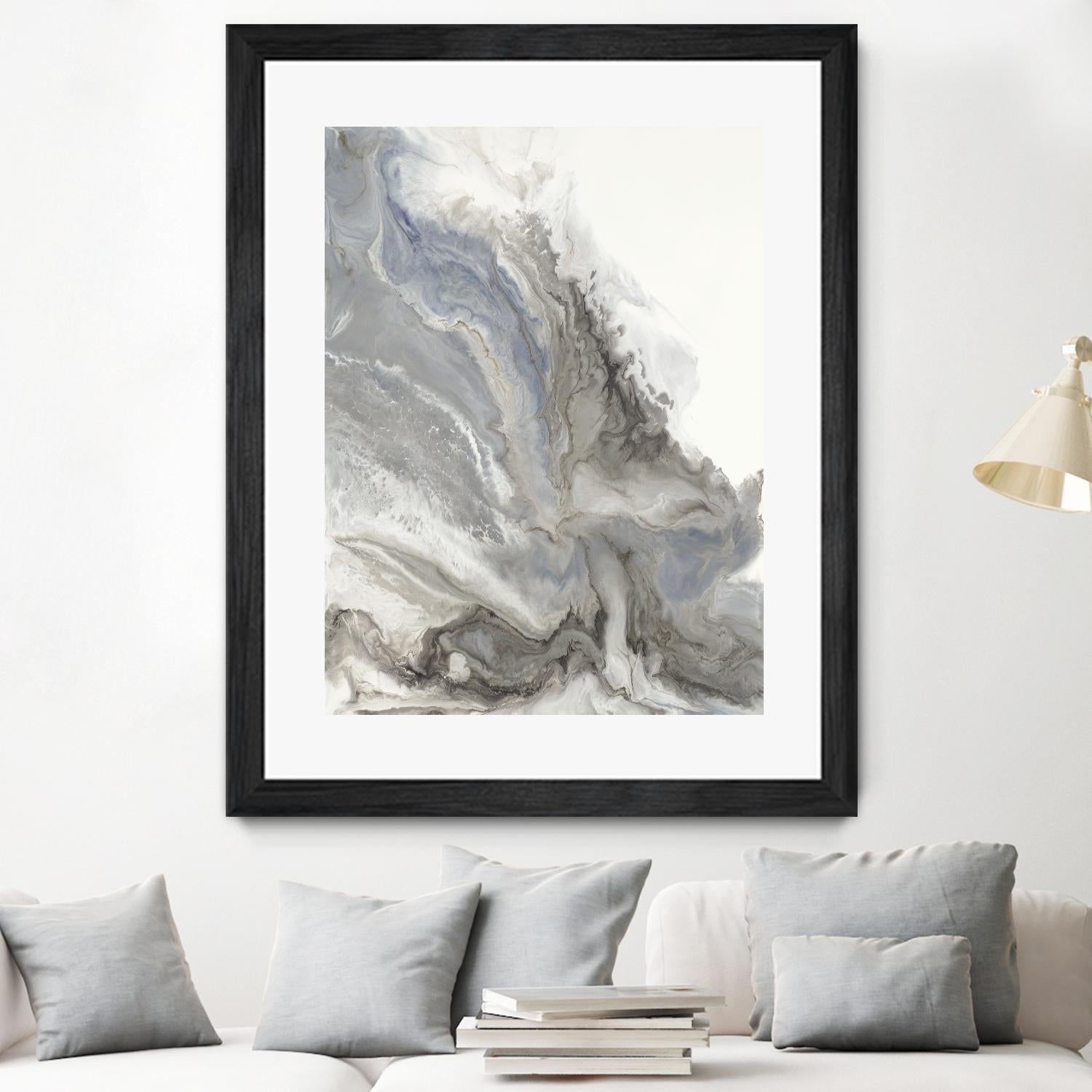 Forthcoming V5 by Corrie LaVelle on GIANT ART - whites & creams fluid abstracts