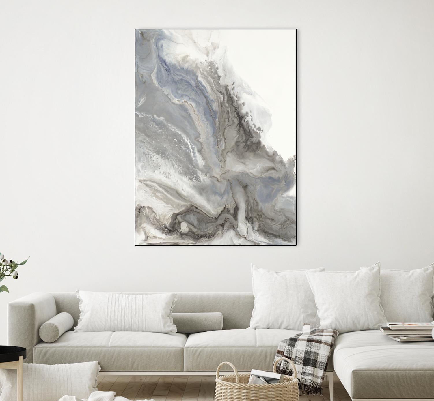 Forthcoming V5 by Corrie LaVelle on GIANT ART - whites & creams fluid abstracts